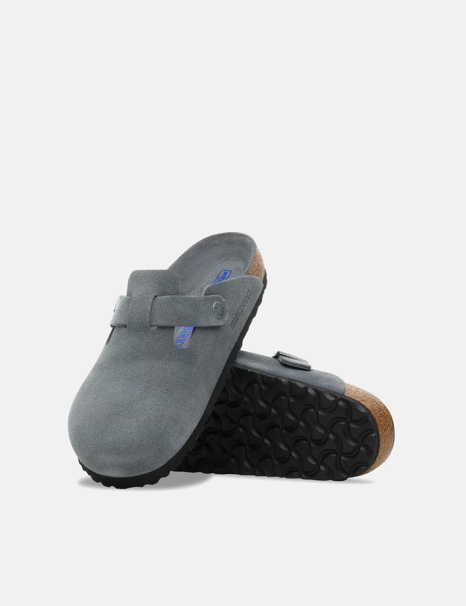 Birkenstock Boston Suede Clogs (Regular) - Basalt Gray - Image 4