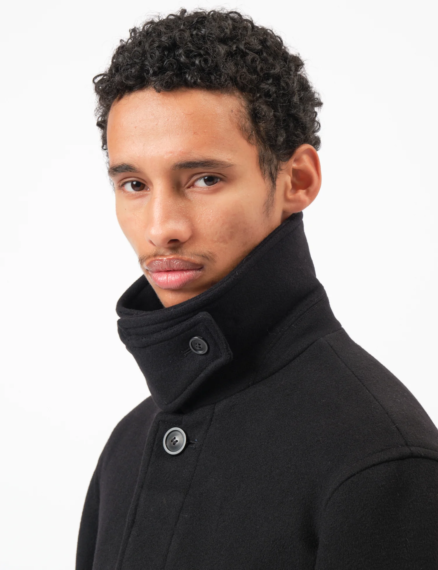 Coor Belandi Half Coat (Cashmere-Blend) - Black - Image 2