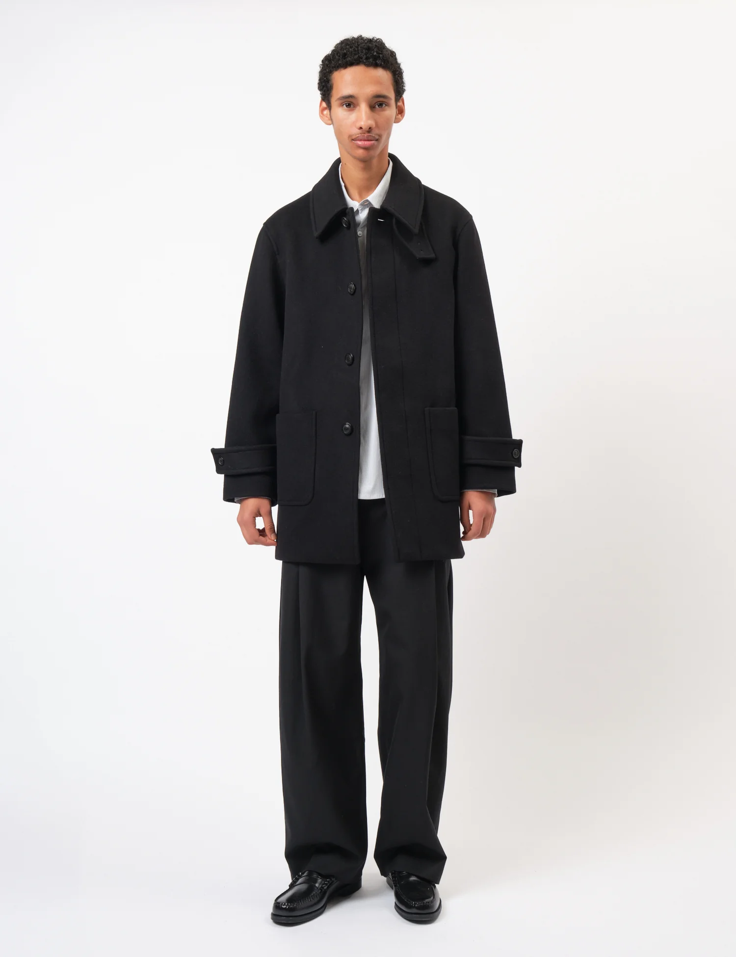 Coor Belandi Half Coat (Cashmere-Blend) - Black - Image 3
