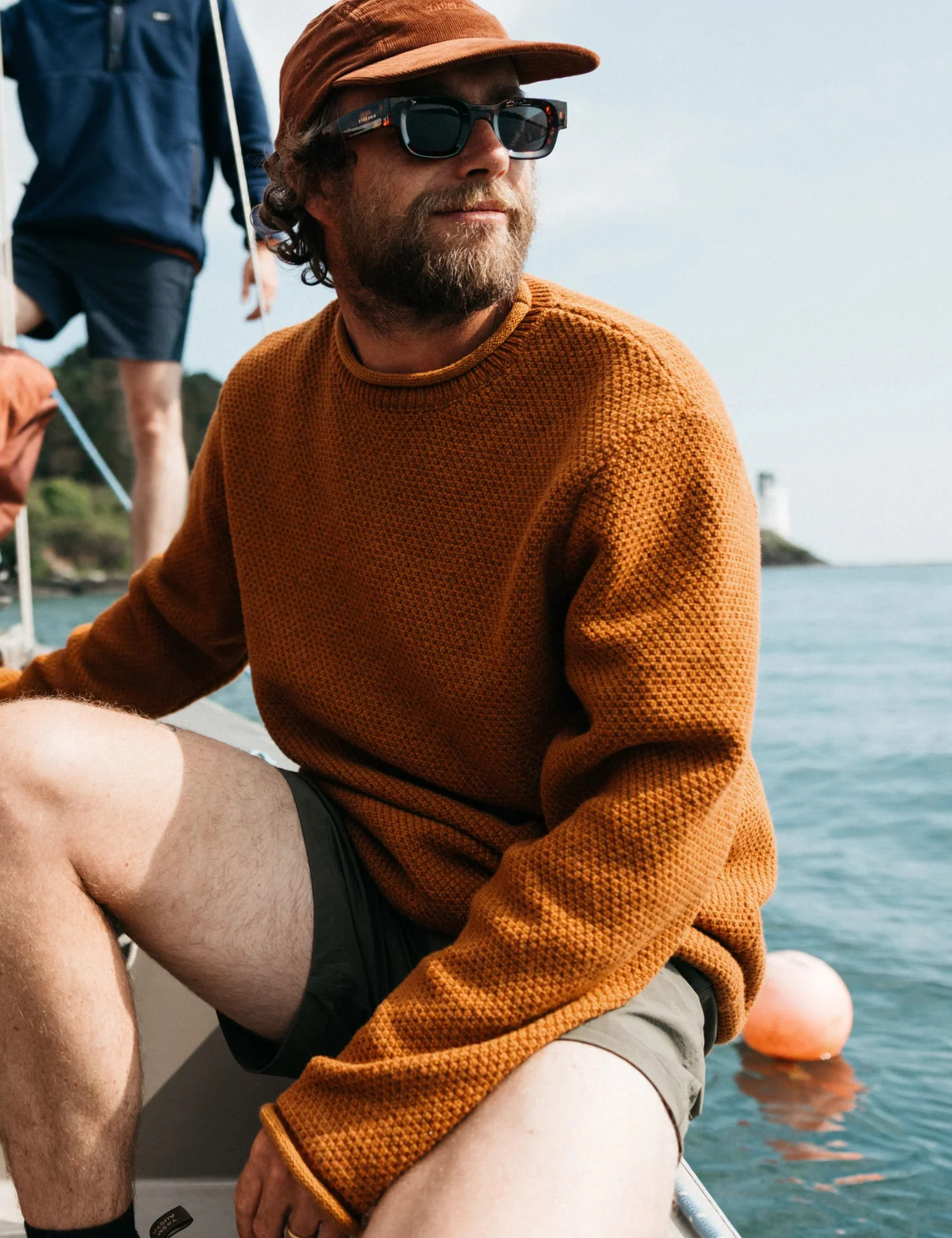 Finisterre Barents Jumper (Wool Mix) - Copper - Image 2