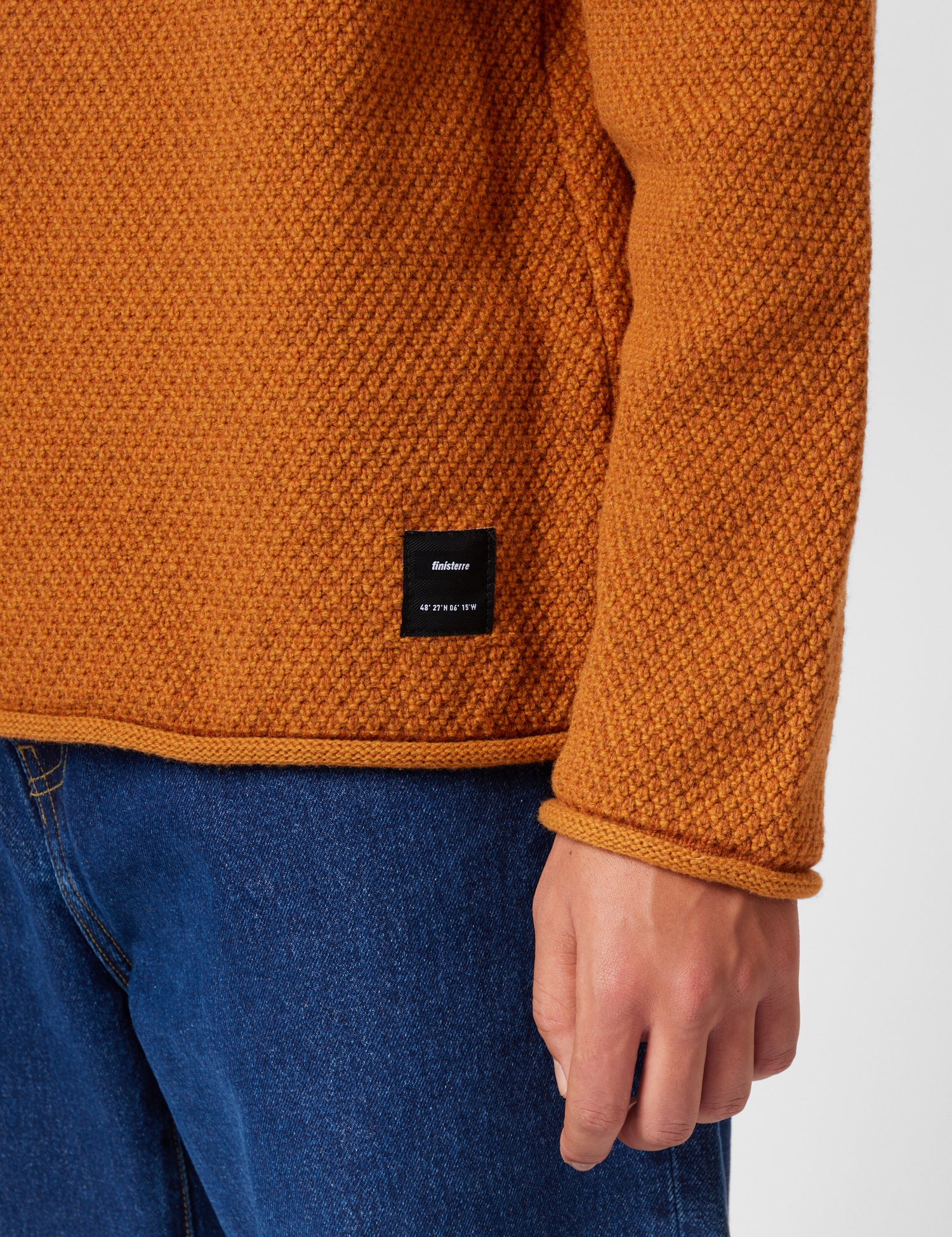 Finisterre Barents Jumper (Wool Mix) - Copper - Image 3