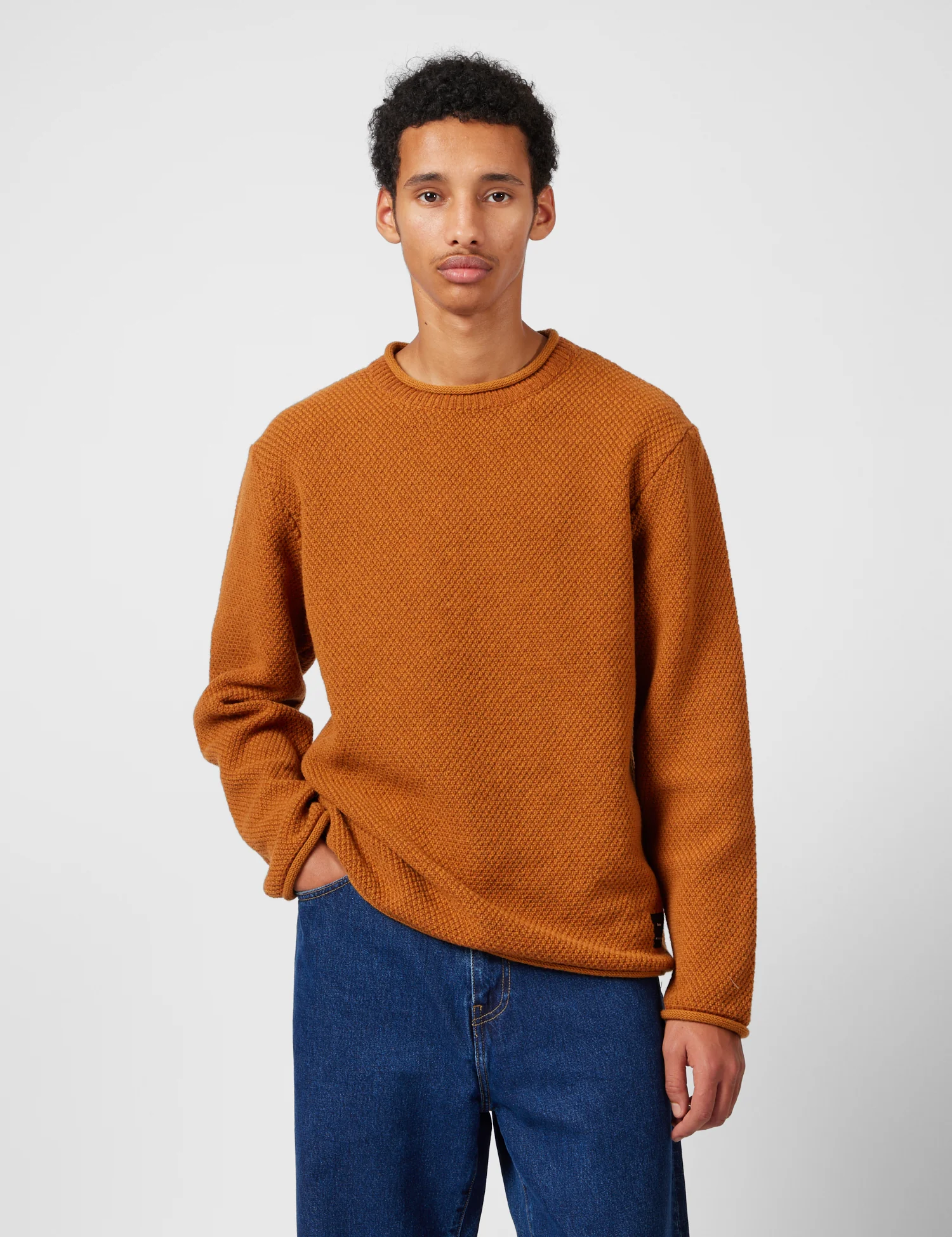 Finisterre Barents Jumper (Wool Mix) - Copper - Image 5