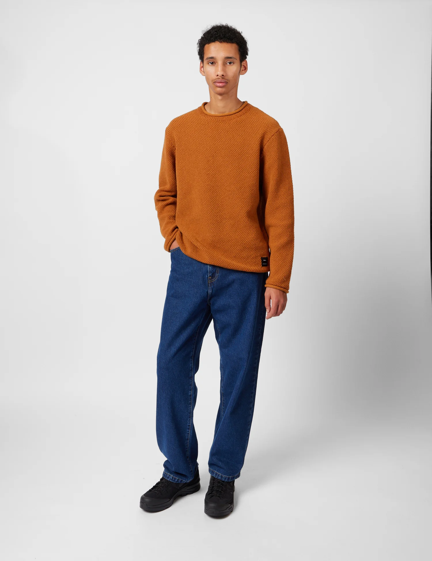 Finisterre Barents Jumper (Wool Mix) - Copper - Image 6