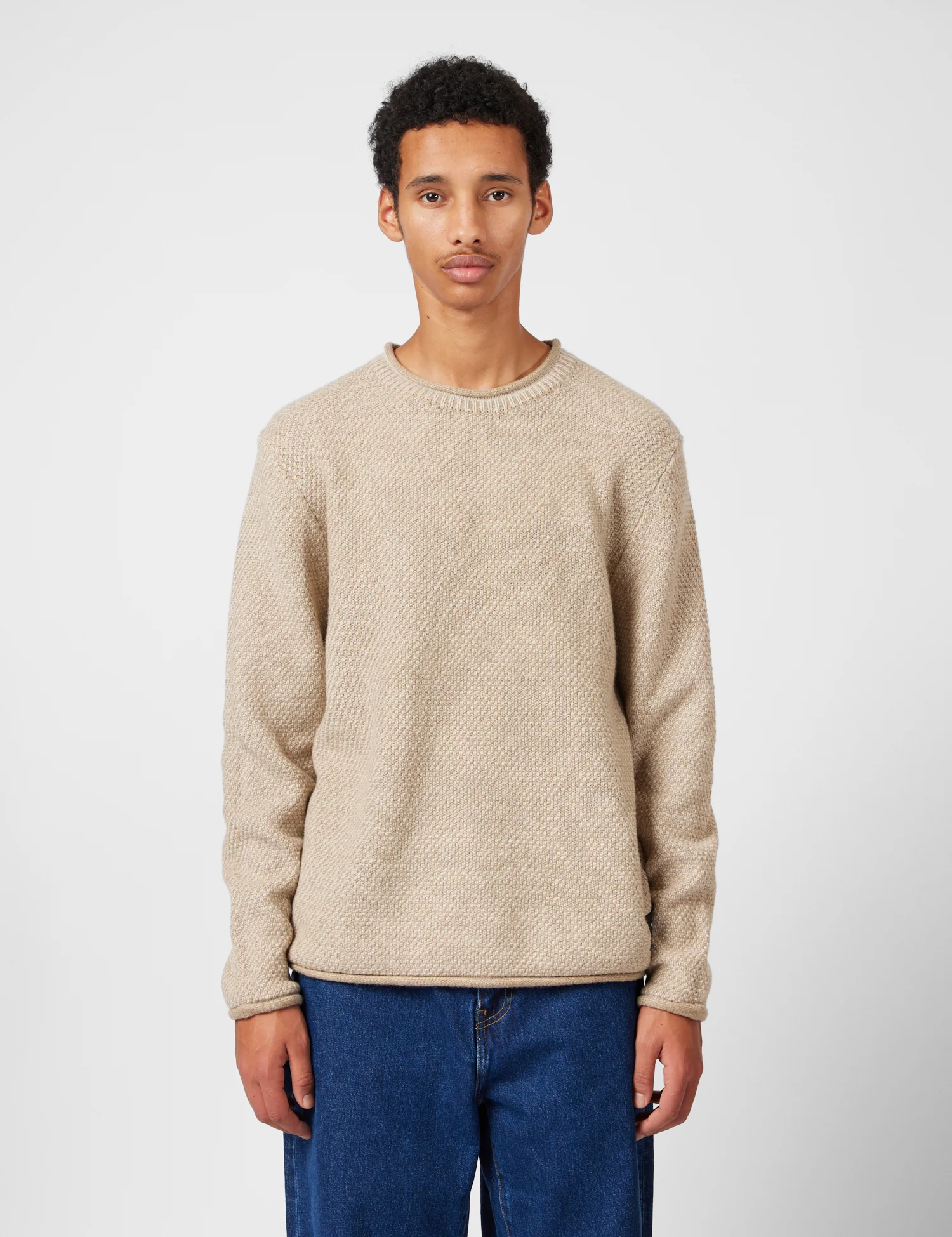 Finisterre Barents Jumper (Wool Mix) - Oatmeal