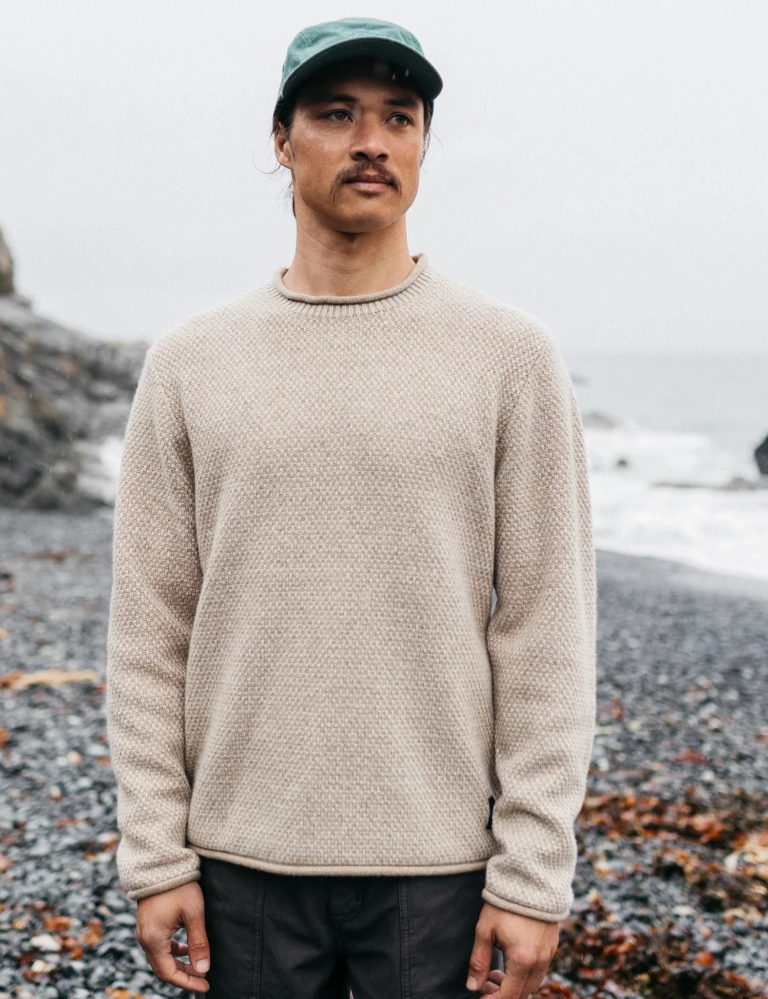 Finisterre Barents Jumper (Wool Mix) - Oatmeal - Image 2