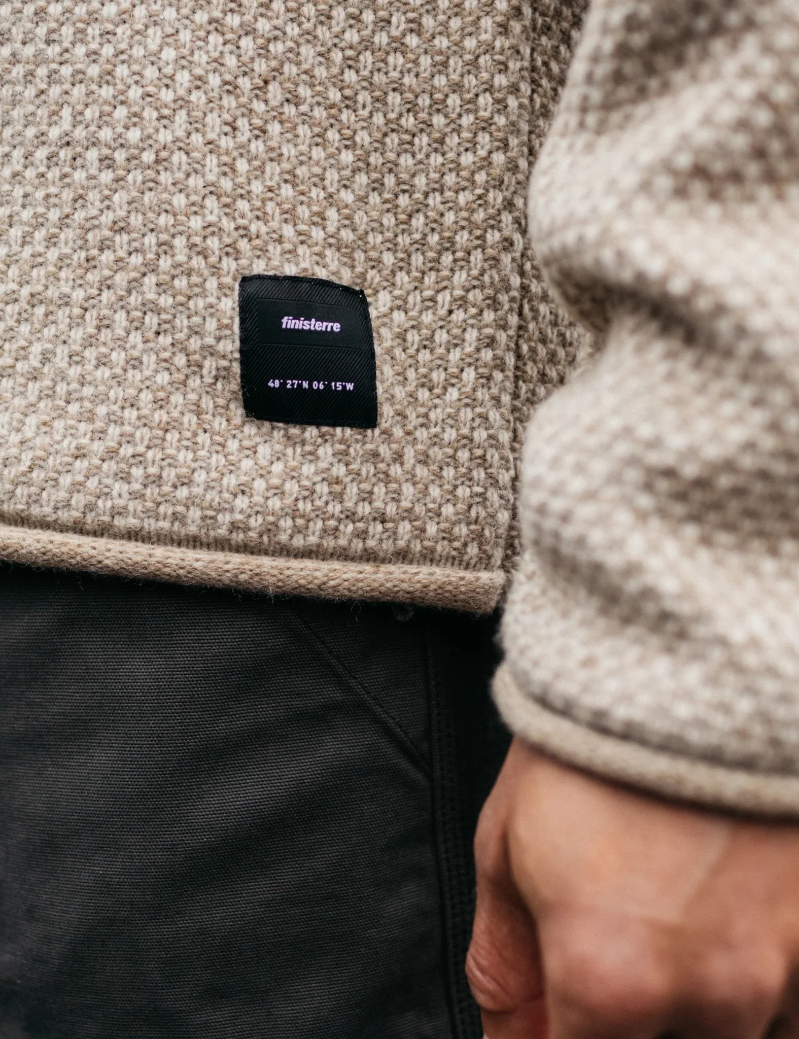 Finisterre Barents Jumper (Wool Mix) - Oatmeal - Image 7