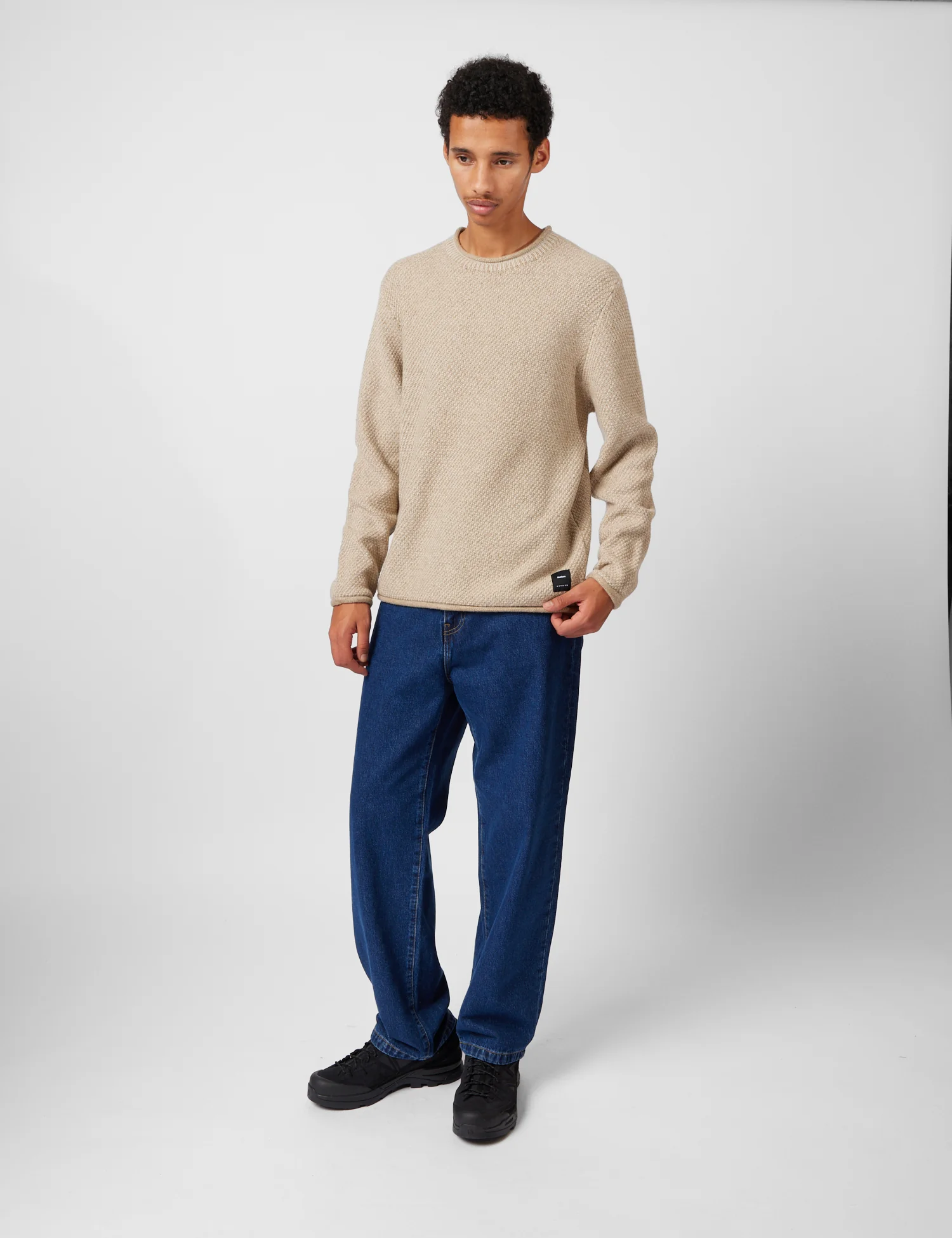 Finisterre Barents Jumper (Wool Mix) - Oatmeal - Image 8