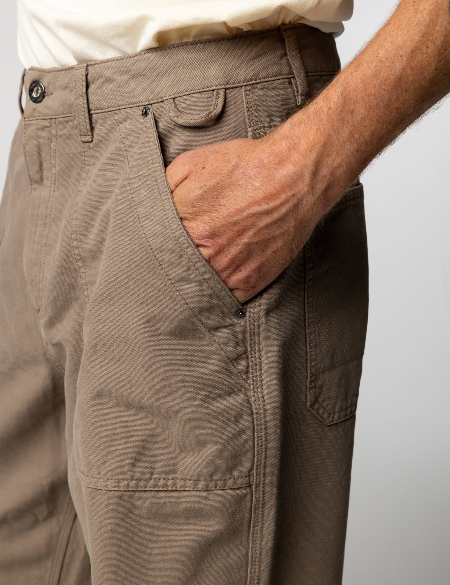 Finisterre Basset Utility Trousers - Woodsmoke Brown - Image 2