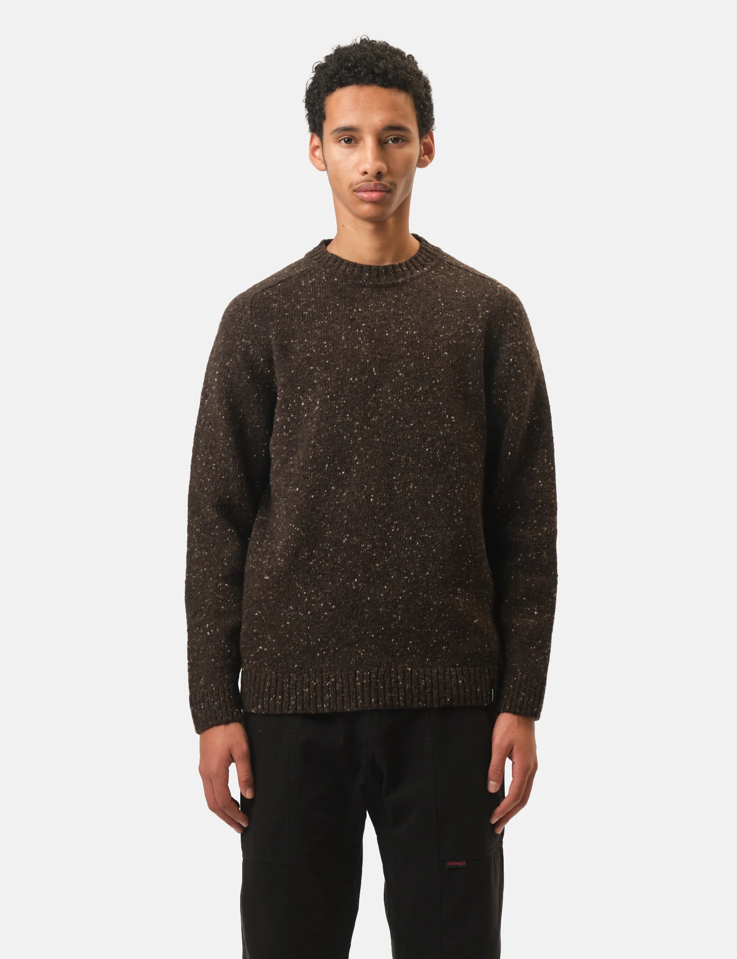 Finisterre Furlong Crew Sweatshirt - Burnt Umber