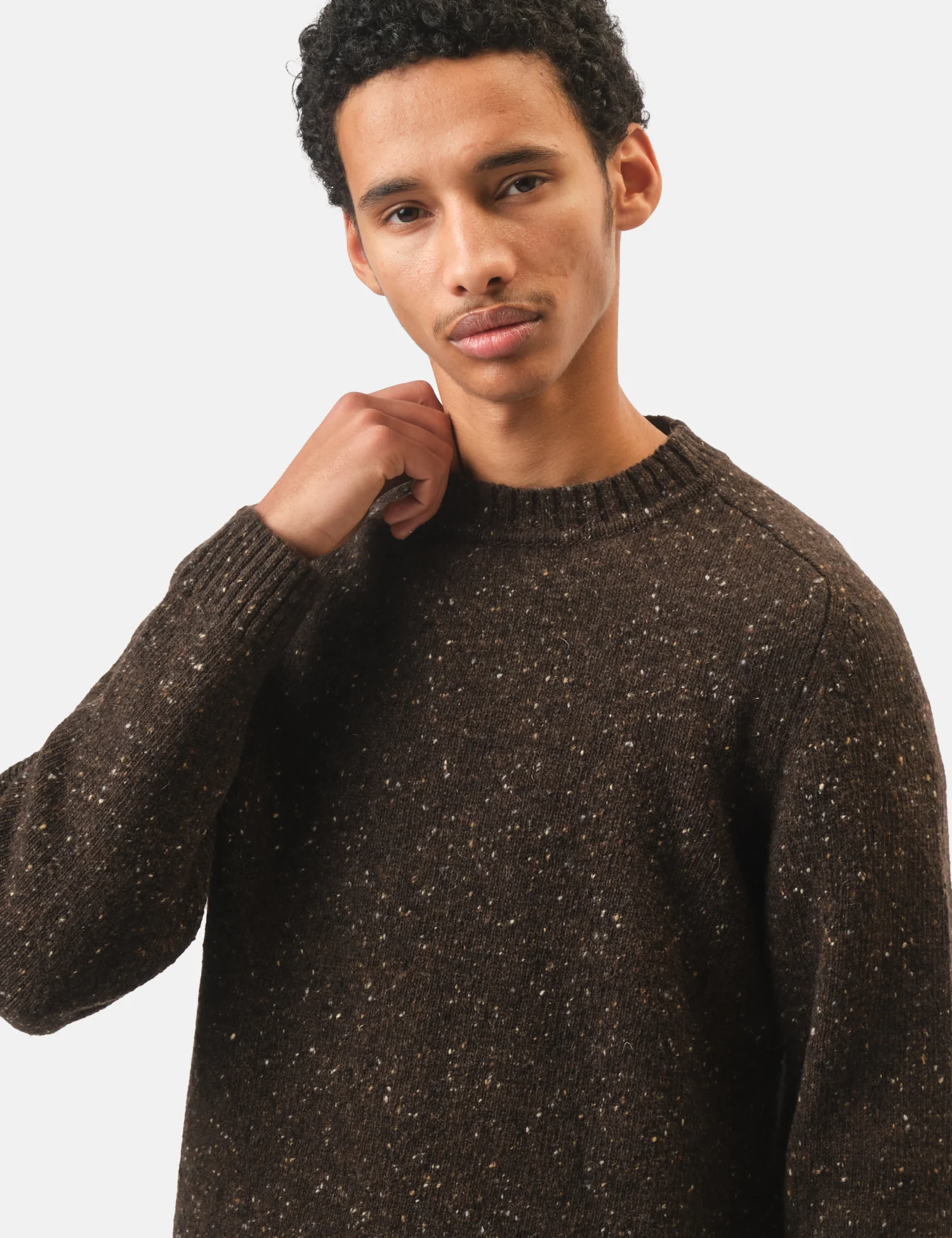 Finisterre Furlong Crew Sweatshirt - Burnt Umber - Image 2