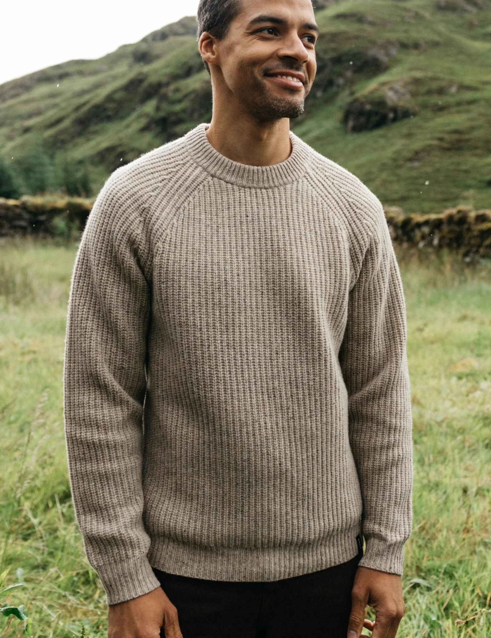 Finisterre Mora Jumper (Wool Mix) - Oatmeal - Image 2