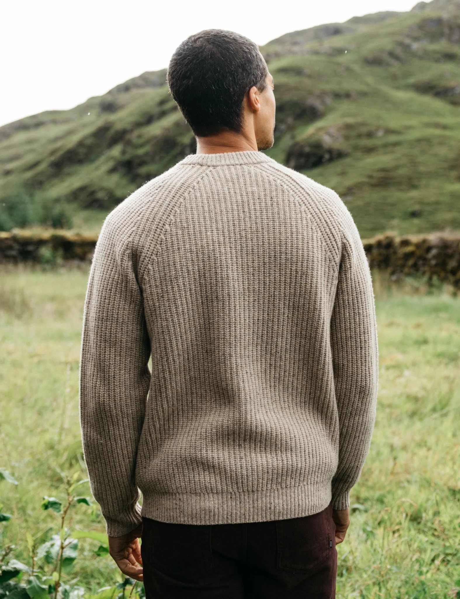 Finisterre Mora Jumper (Wool Mix) - Oatmeal - Image 4