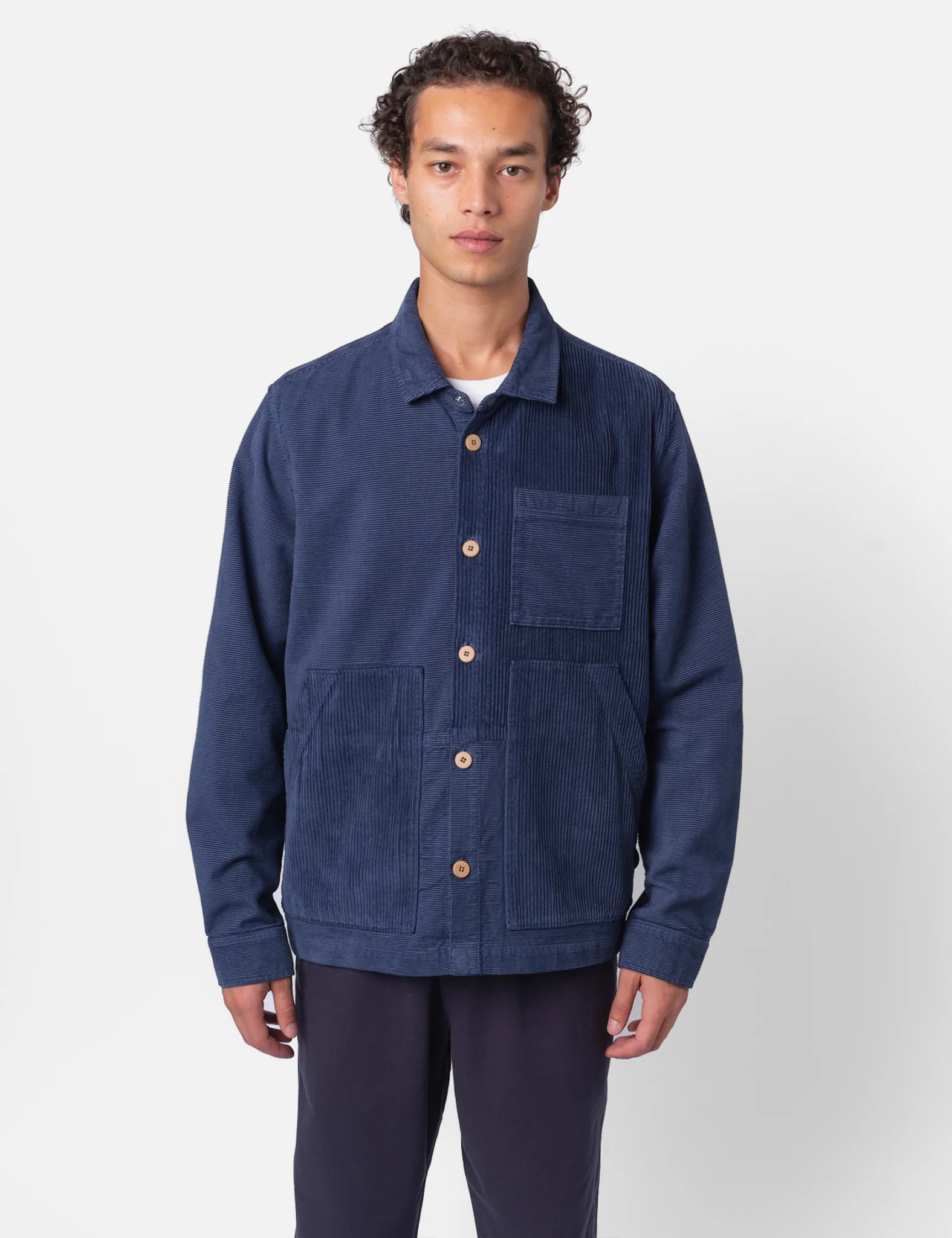Folk Assembly Cord Mix Jacket - Soft Blue