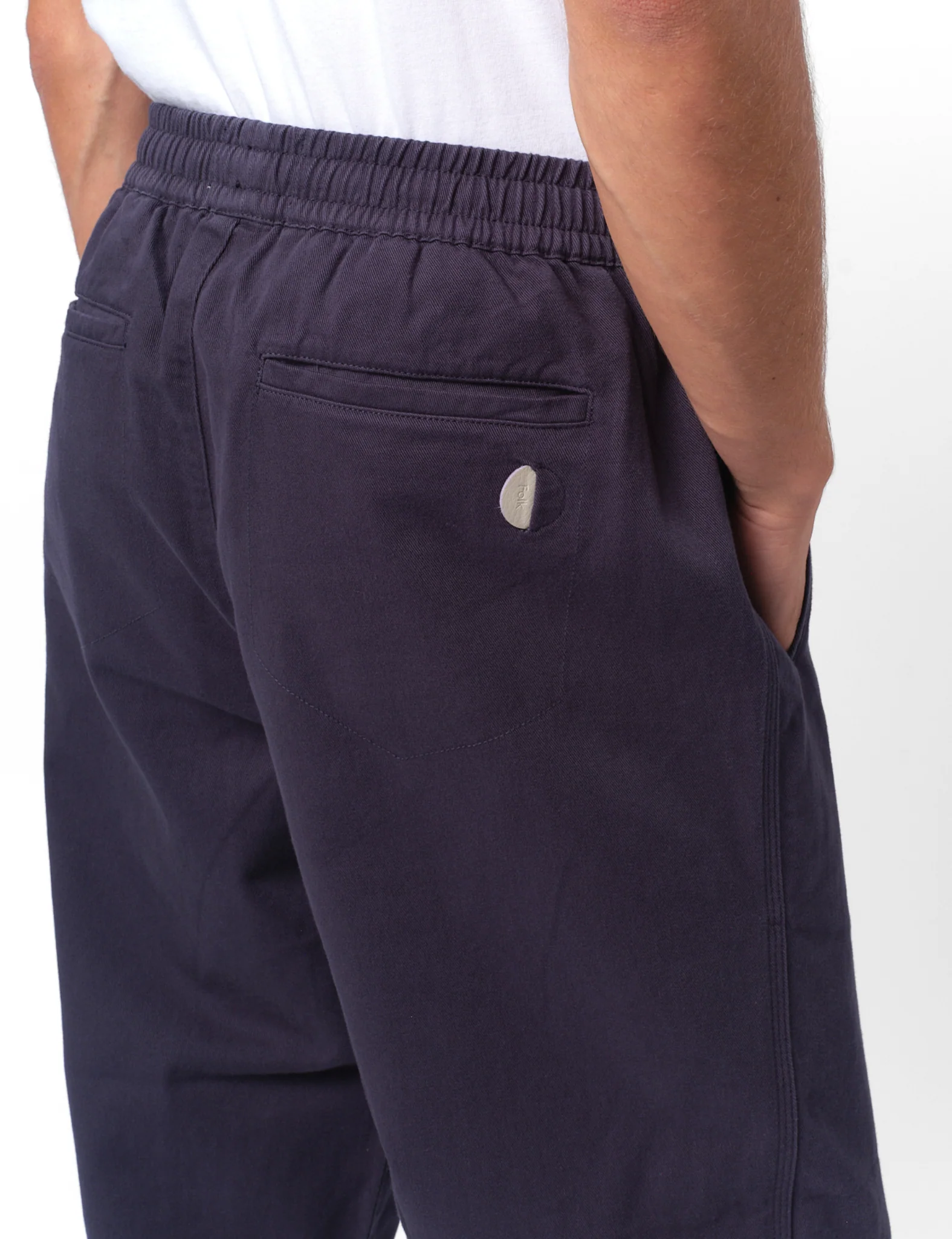 Folk Drawcord Assembly Brushed Twill Pant - Deep Navy Blue - Image 2