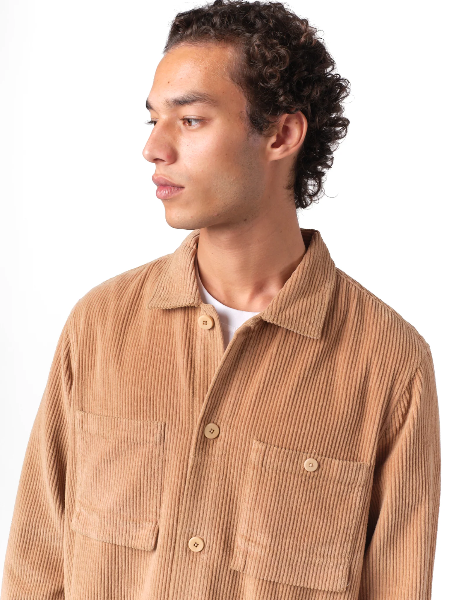 Folk Patch Corduroy Overshirt - Mink Chucky - Image 2