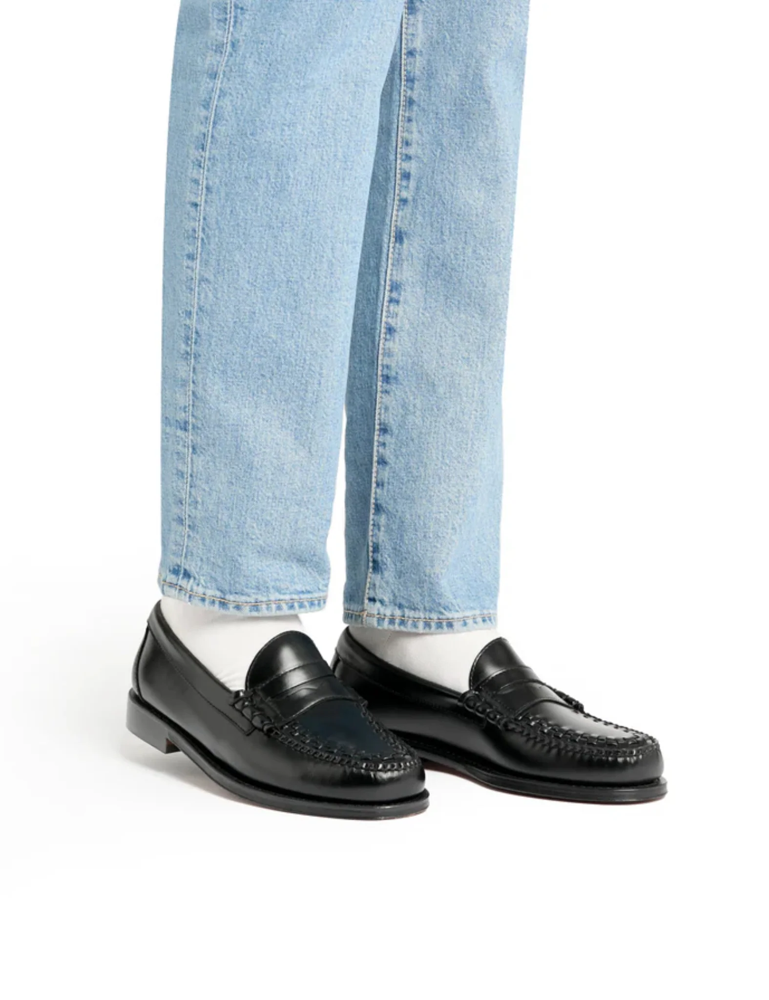 G.H. Bass Weejun Larson Weave Moc Loafer (Leather) - Black - Image 2