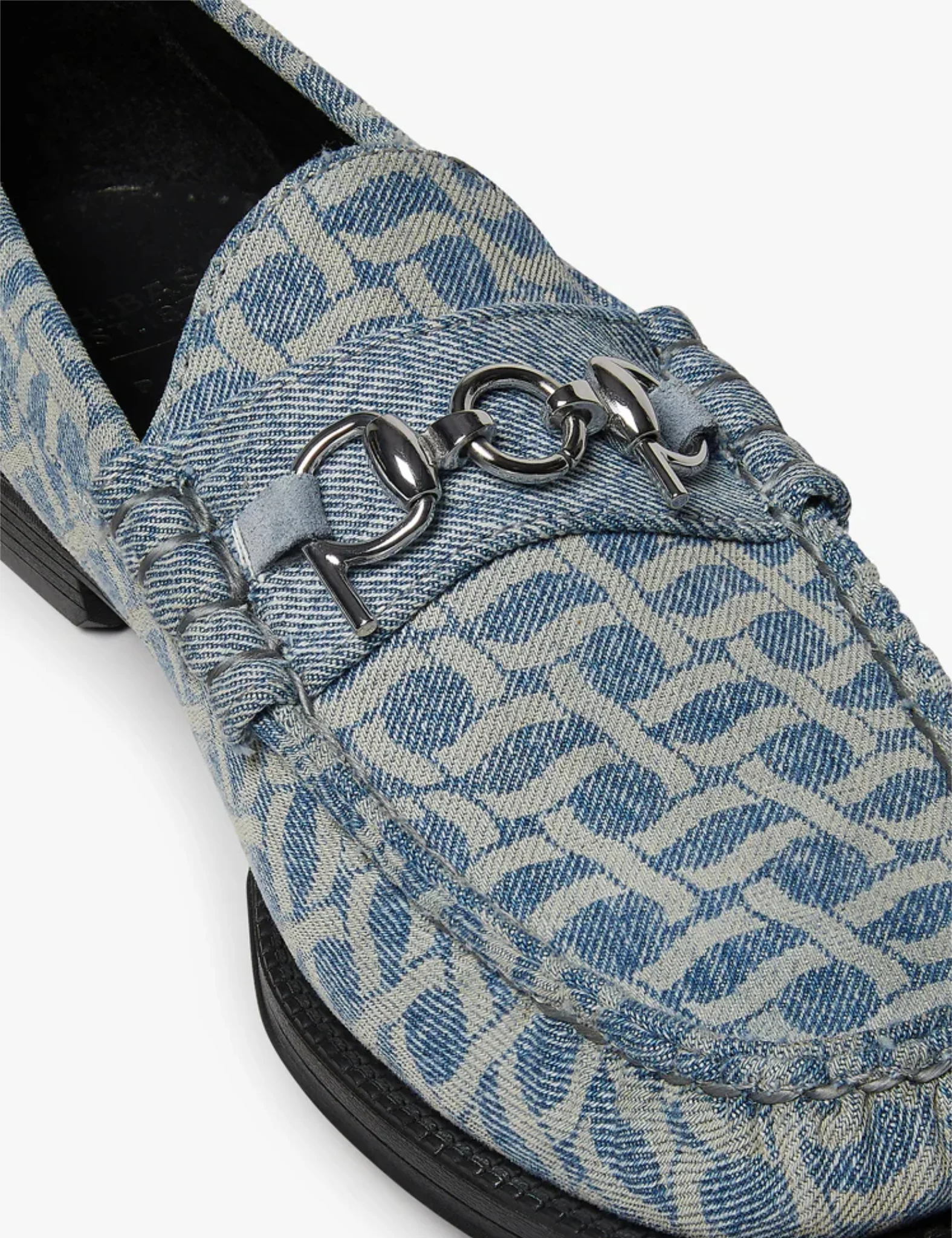 G.H. Bass X POP Easy Weejuns Lincoln Loafers (Denim) - Light Blue Denim - Image 2