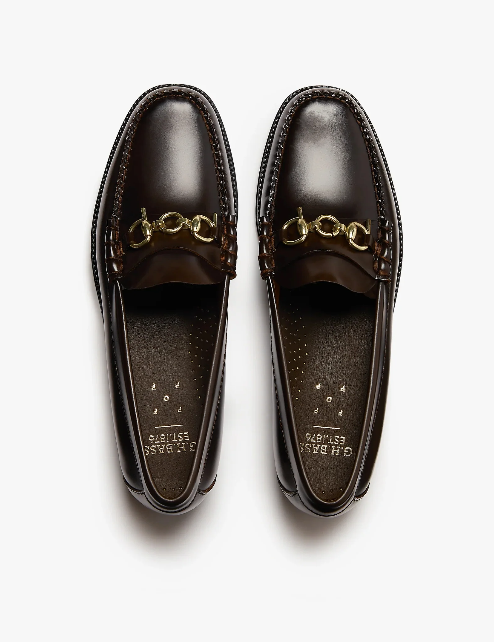 G.H. Bass X POP Easy Weejuns Lincoln Loafers (Leather) - Chocolate Brown - Image 2