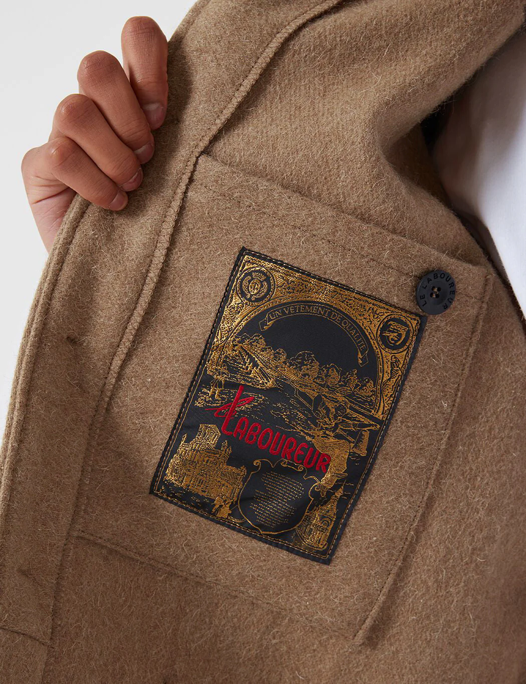 Le Laboureur Wool Work Jacket - Camel - Image 2