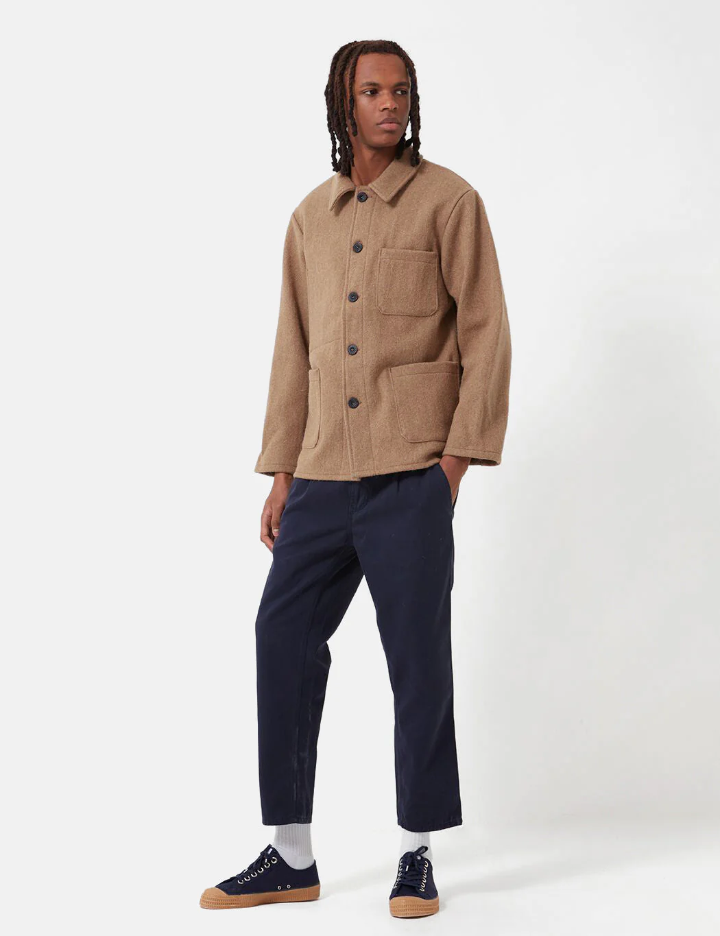 Le Laboureur Wool Work Jacket - Camel - Image 3