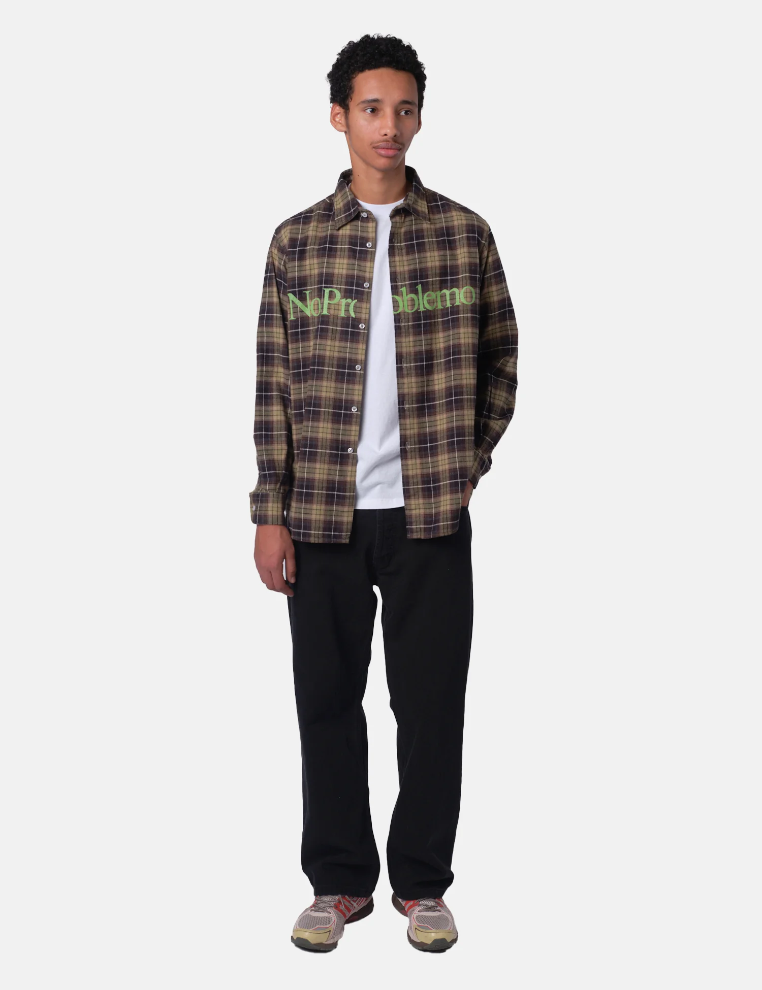 No Problemo Plaid Shirt - Green - Image 2