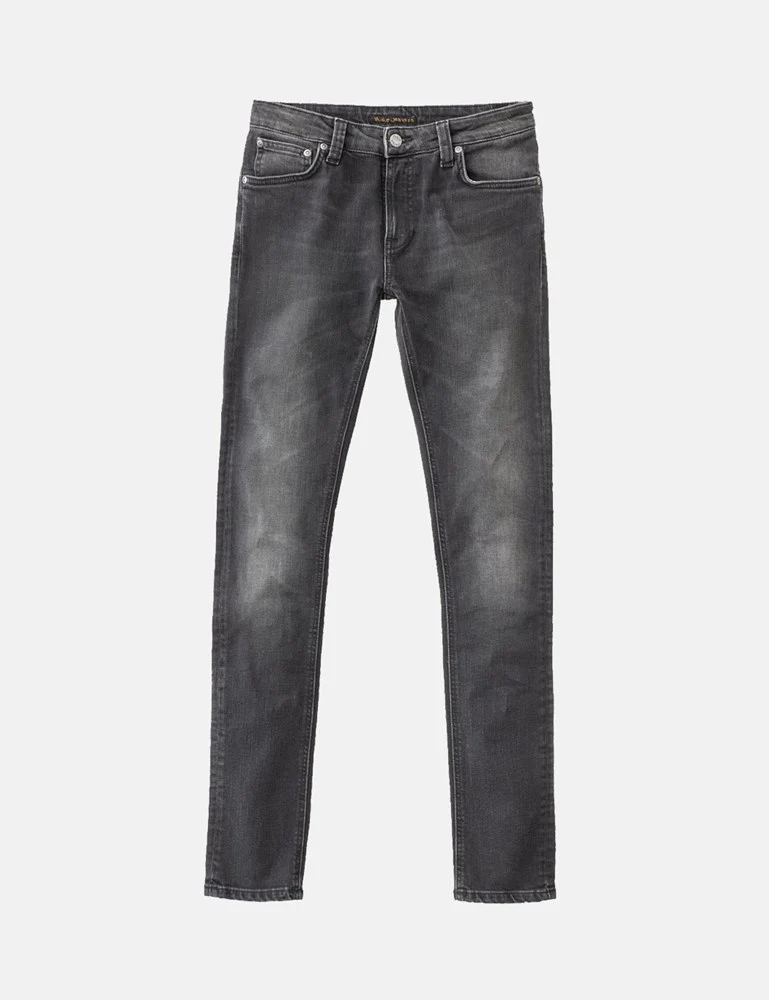 Nudie Skinny Lin Jeans (Super Tight) - Black Movement - Image 2
