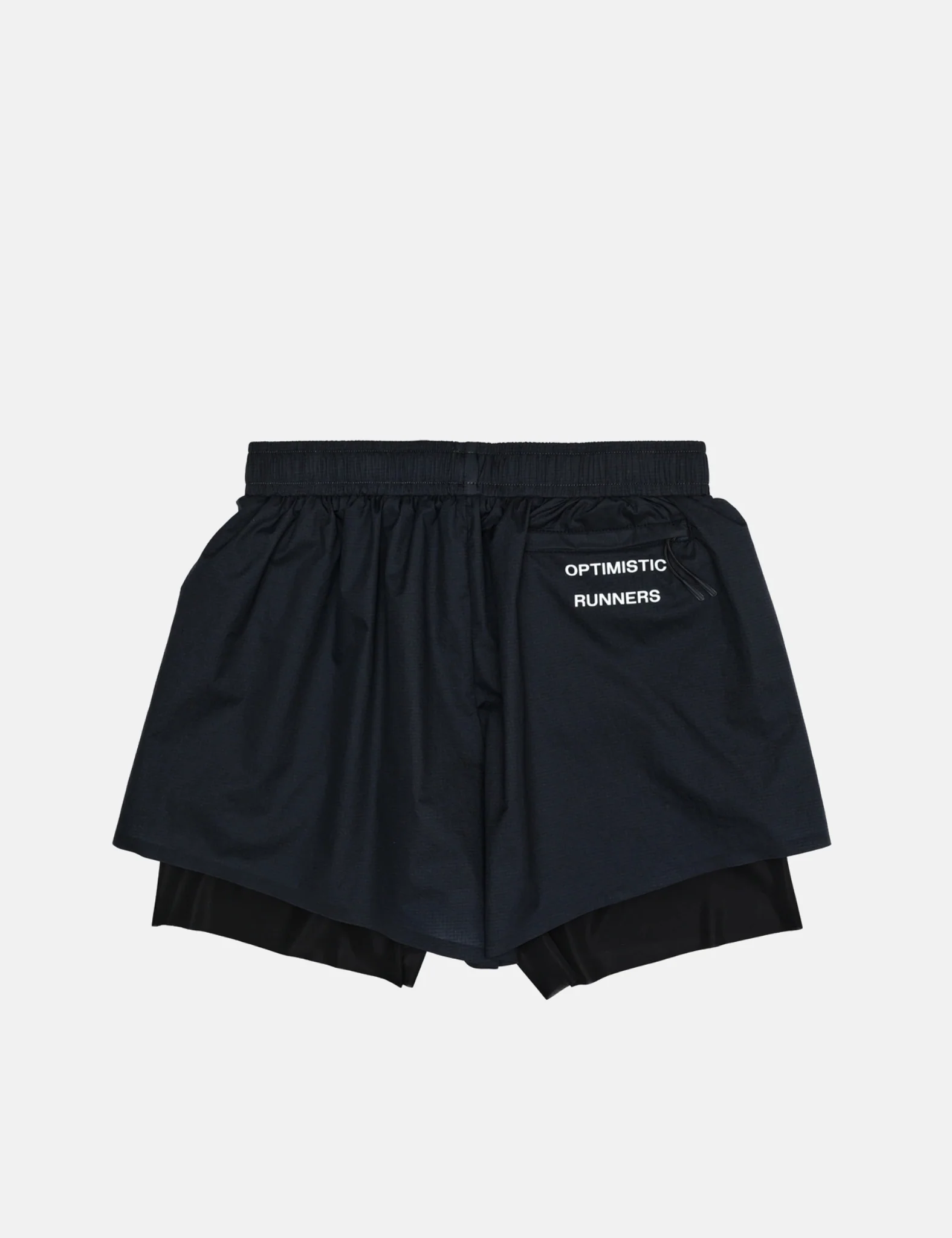 Optimistic Runners Layered Shorts - Black - Image 4
