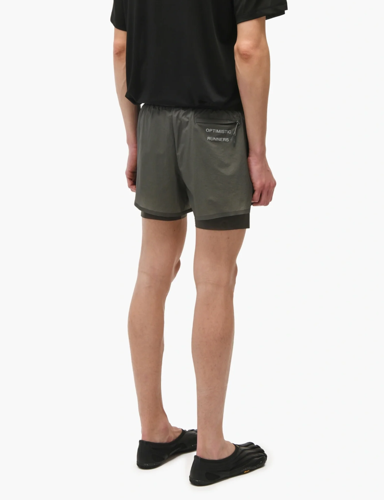 Optimistic Runners Layered Shorts - Dark Green - Image 4
