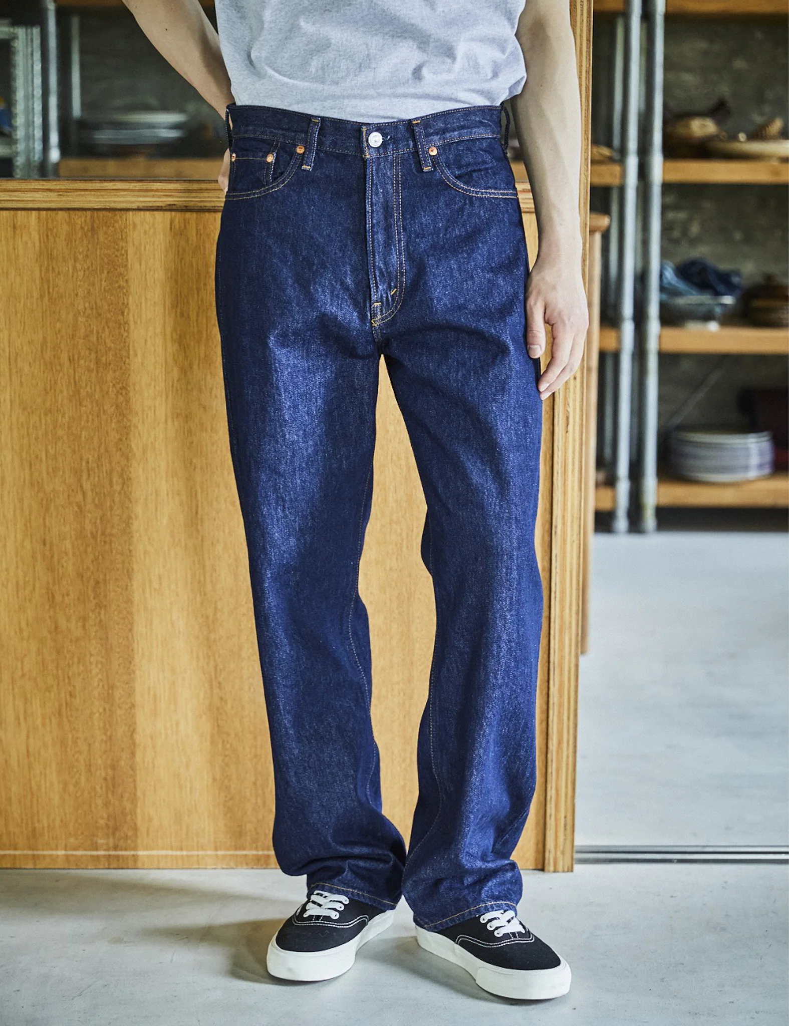 orSlow 101 Dad's Fit Denim Pants - One Wash - Image 2