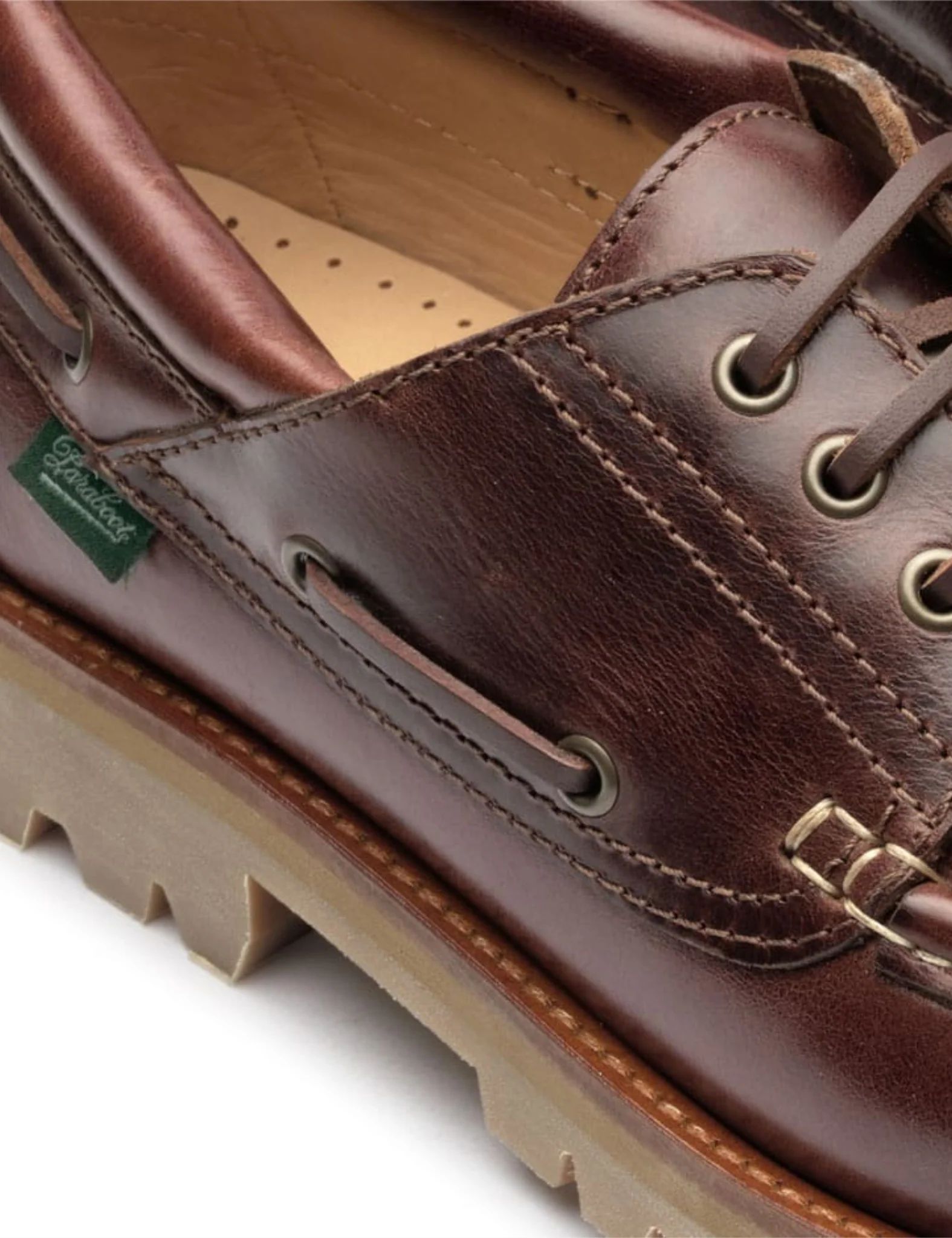 Paraboot Briac Boat Shoe (Leather) - America Brown - Image 2