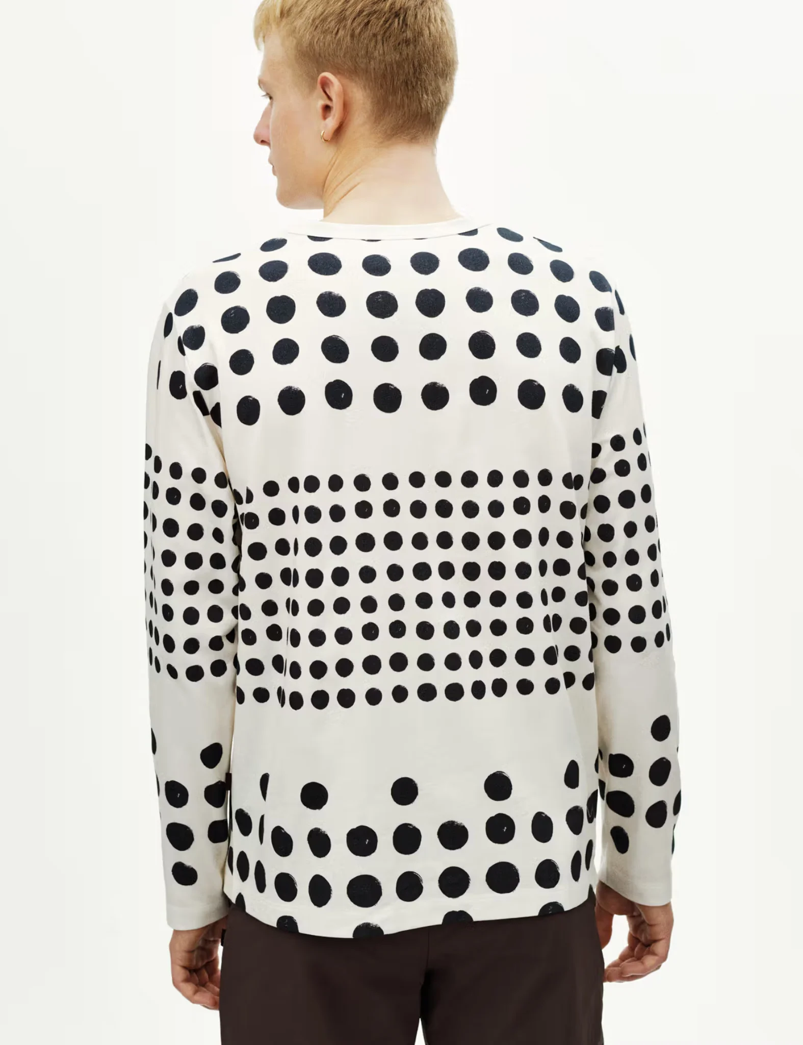 Pas Normal Studios Off-Race Long Sleeve Spots T-Shirt (Cotton Tech) - Off White - Image 2