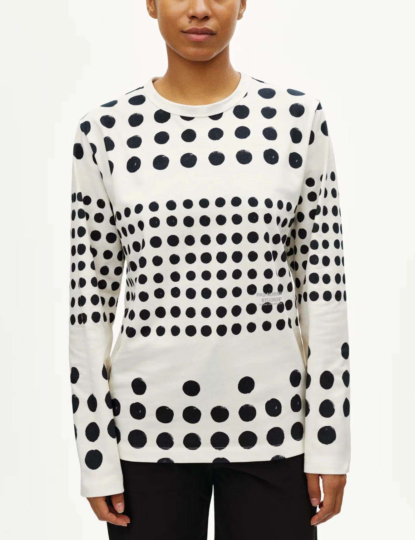 Pas Normal Studios Off-Race Long Sleeve Spots T-Shirt (Cotton Tech) - Off White - Image 5