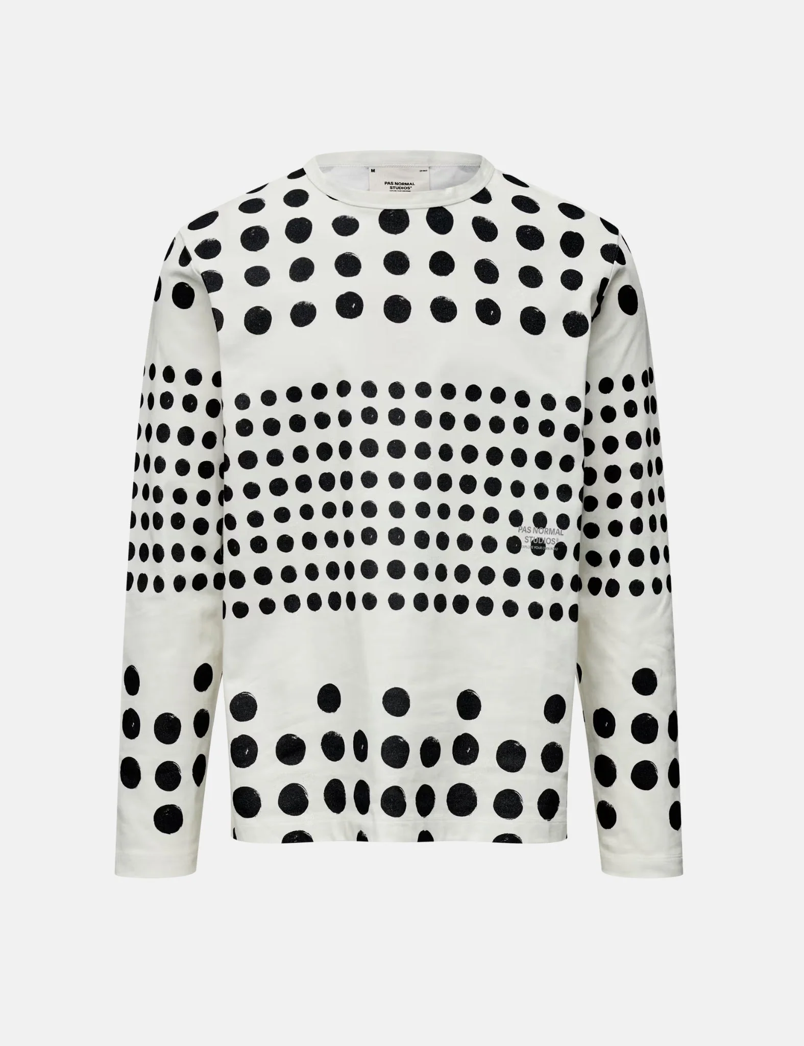 Pas Normal Studios Off-Race Long Sleeve Spots T-Shirt (Cotton Tech) - Off White - Image 6