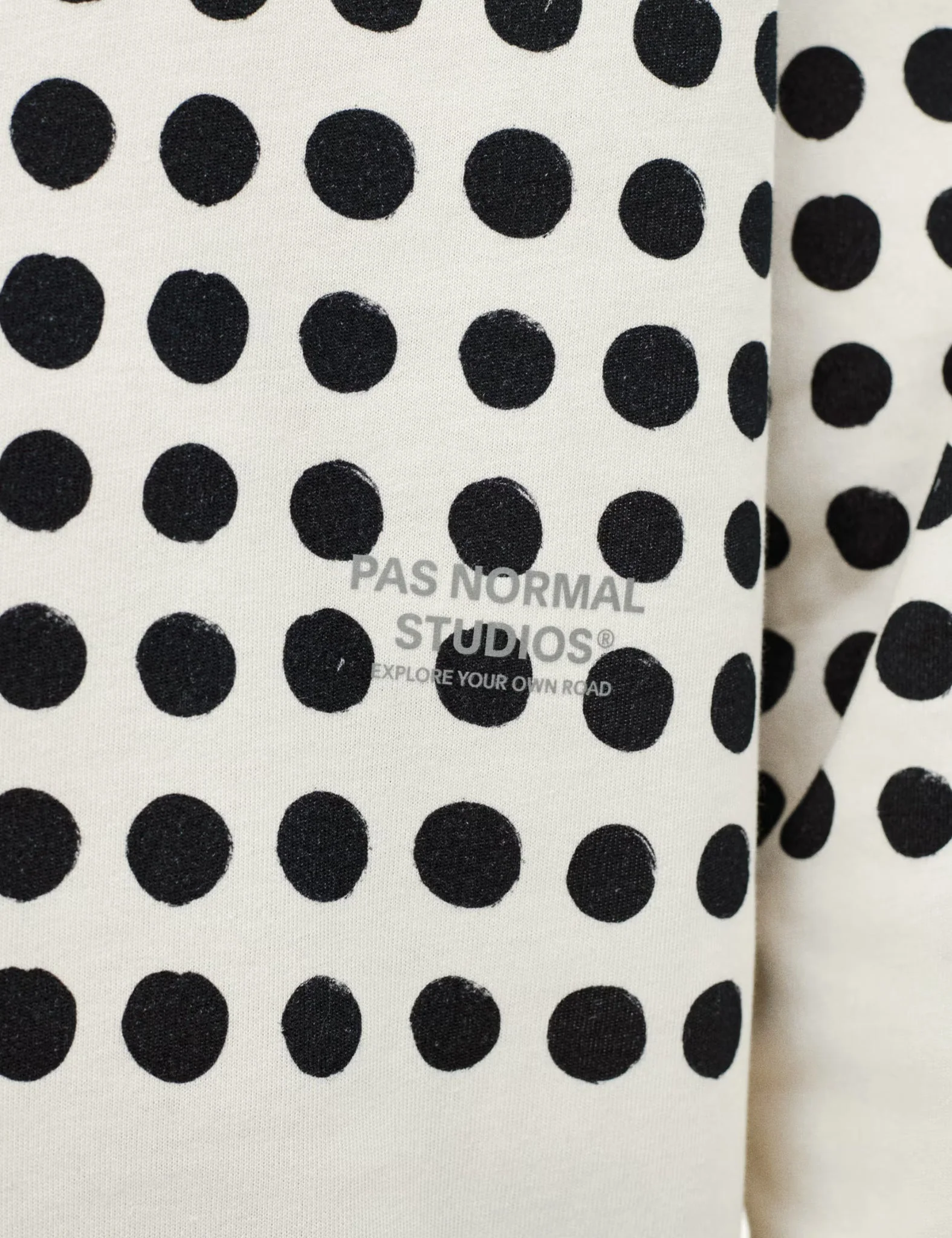 Pas Normal Studios Off-Race Long Sleeve Spots T-Shirt (Cotton Tech) - Off White - Image 7