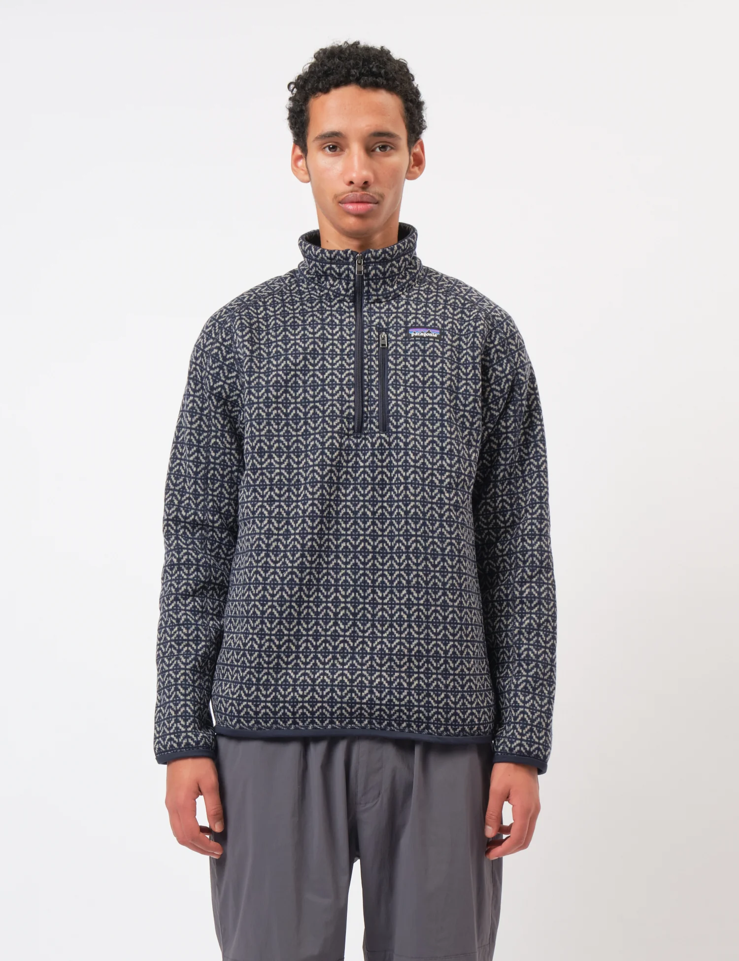 Patagonia Better Sweater 1/4 Zip Fleece (Scales) - Sunken Blue