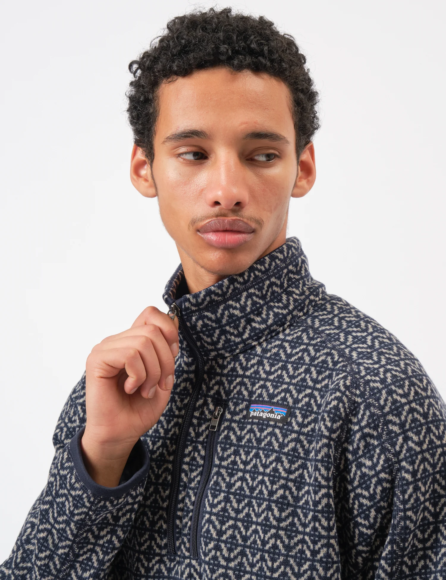 Patagonia Better Sweater 1/4 Zip Fleece (Scales) - Sunken Blue - Image 2