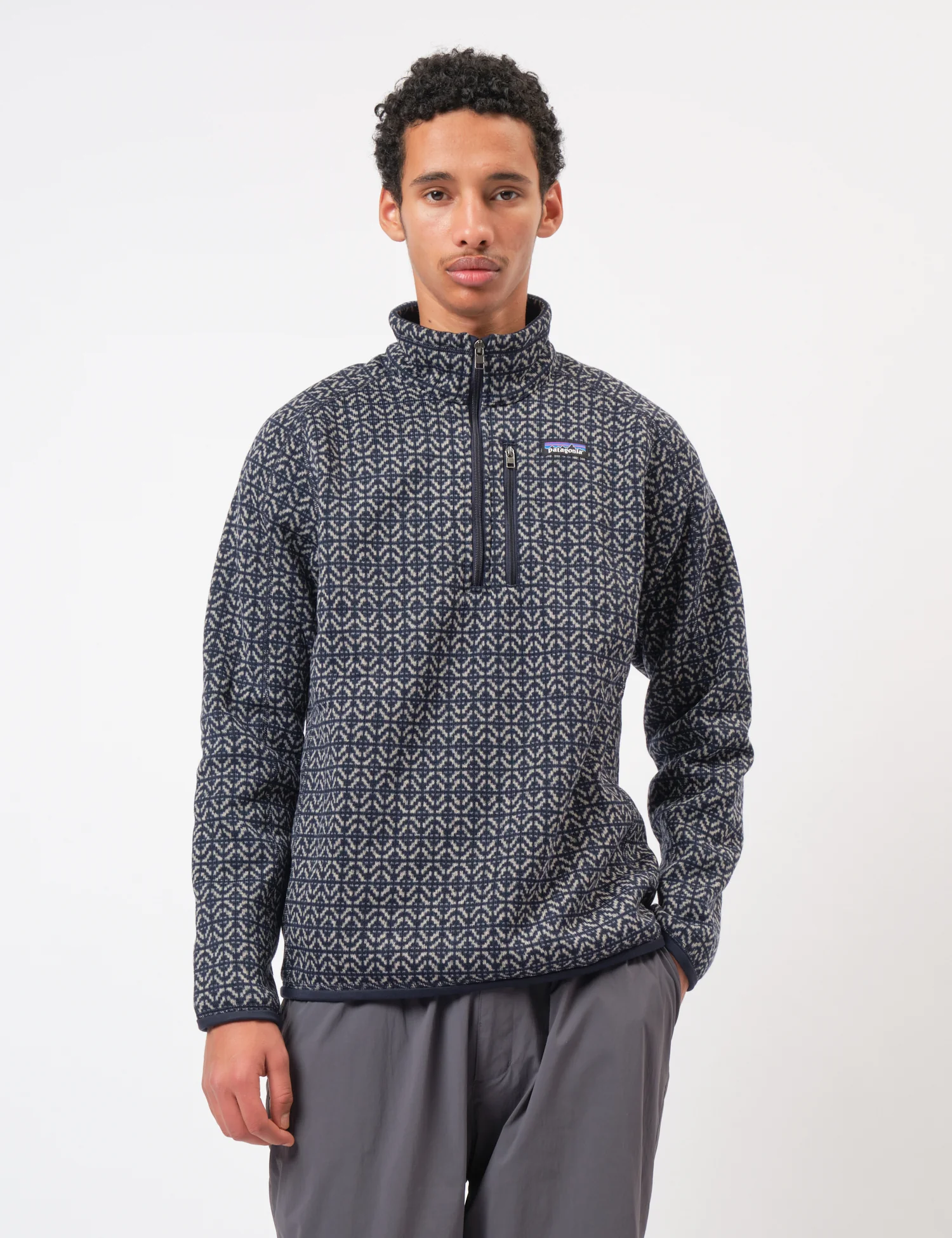 Patagonia Better Sweater 1/4 Zip Fleece (Scales) - Sunken Blue - Image 4