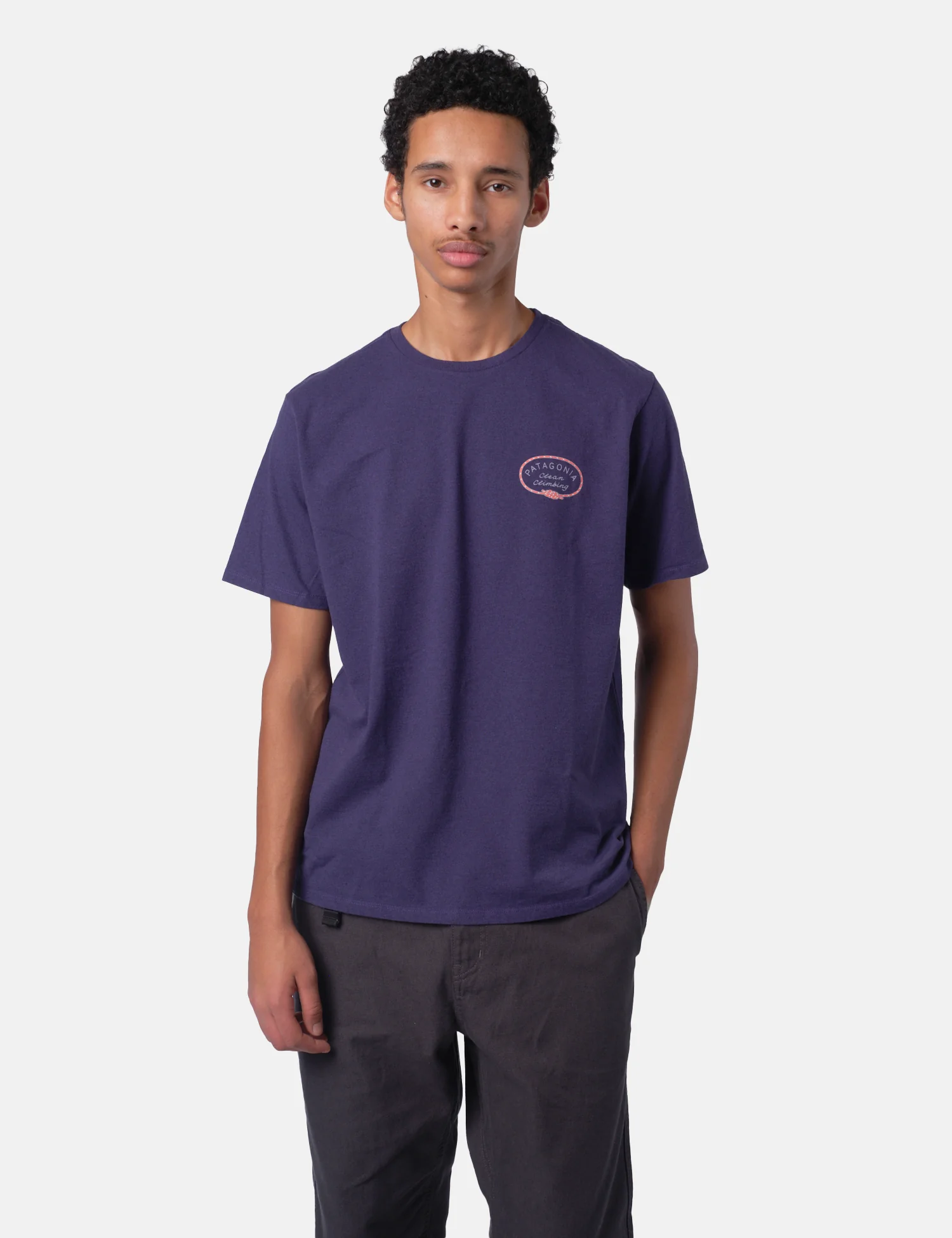 Patagonia Clean Climb Roots Responsibili-Tee T-Shirt - Plummet Purple - Image 2