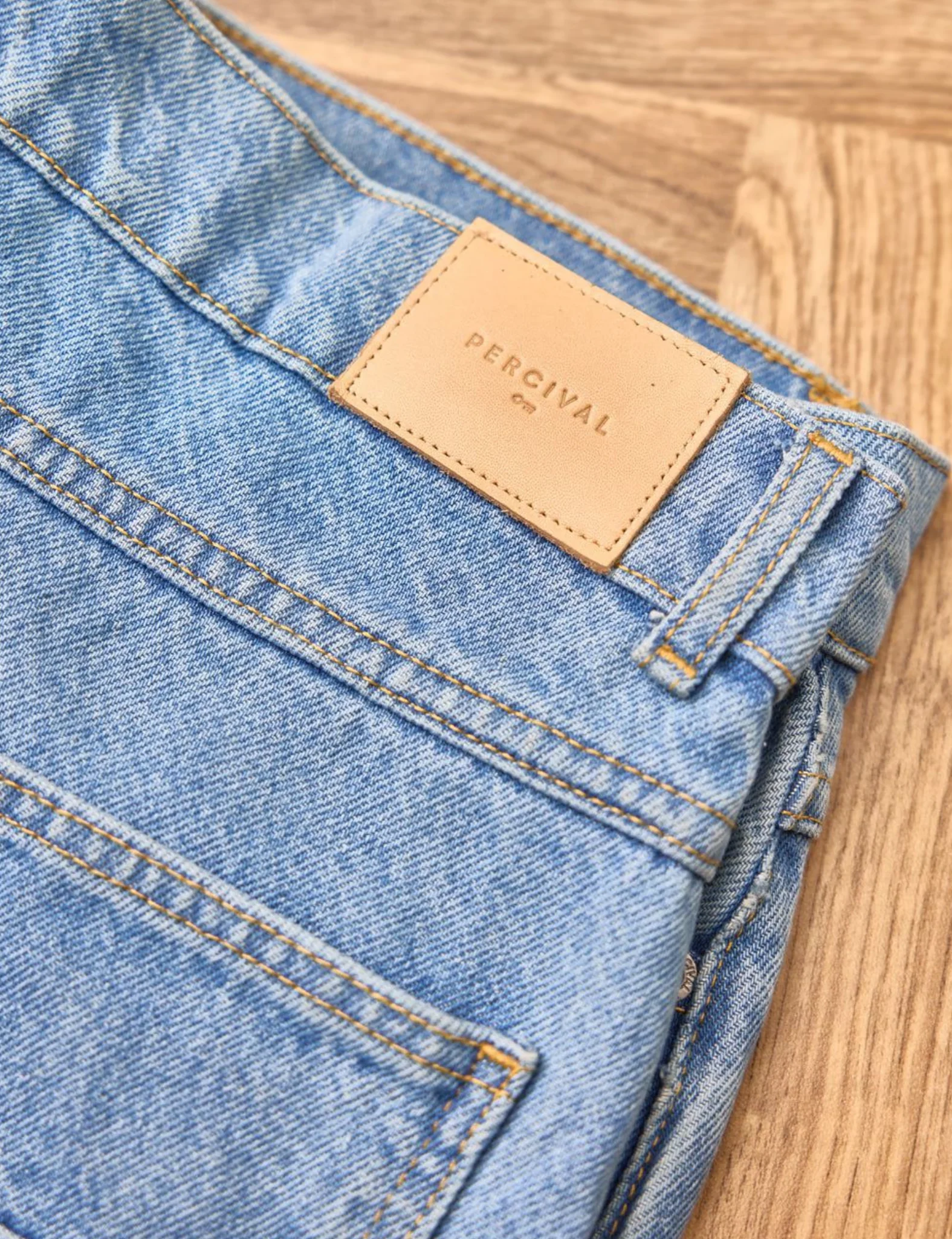 Percival Denim Jeans (Straight Leg) - Light Wash Blue - Image 4