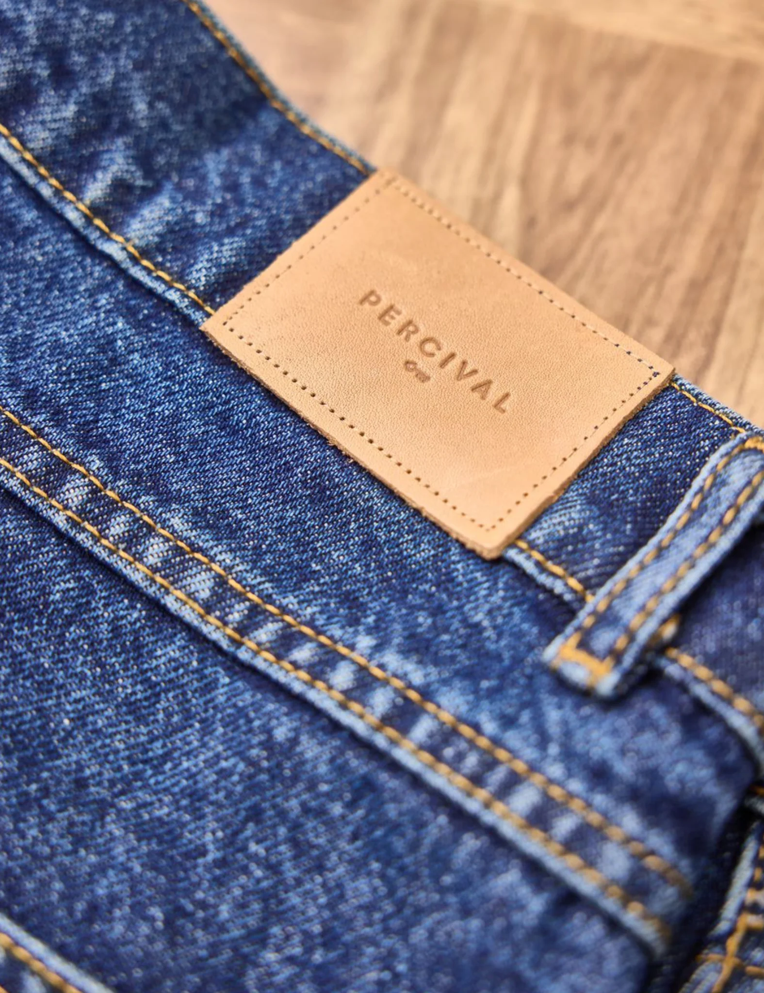 Percival Denim Jeans (Straight Leg) - Mid-Wash Blue - Image 2