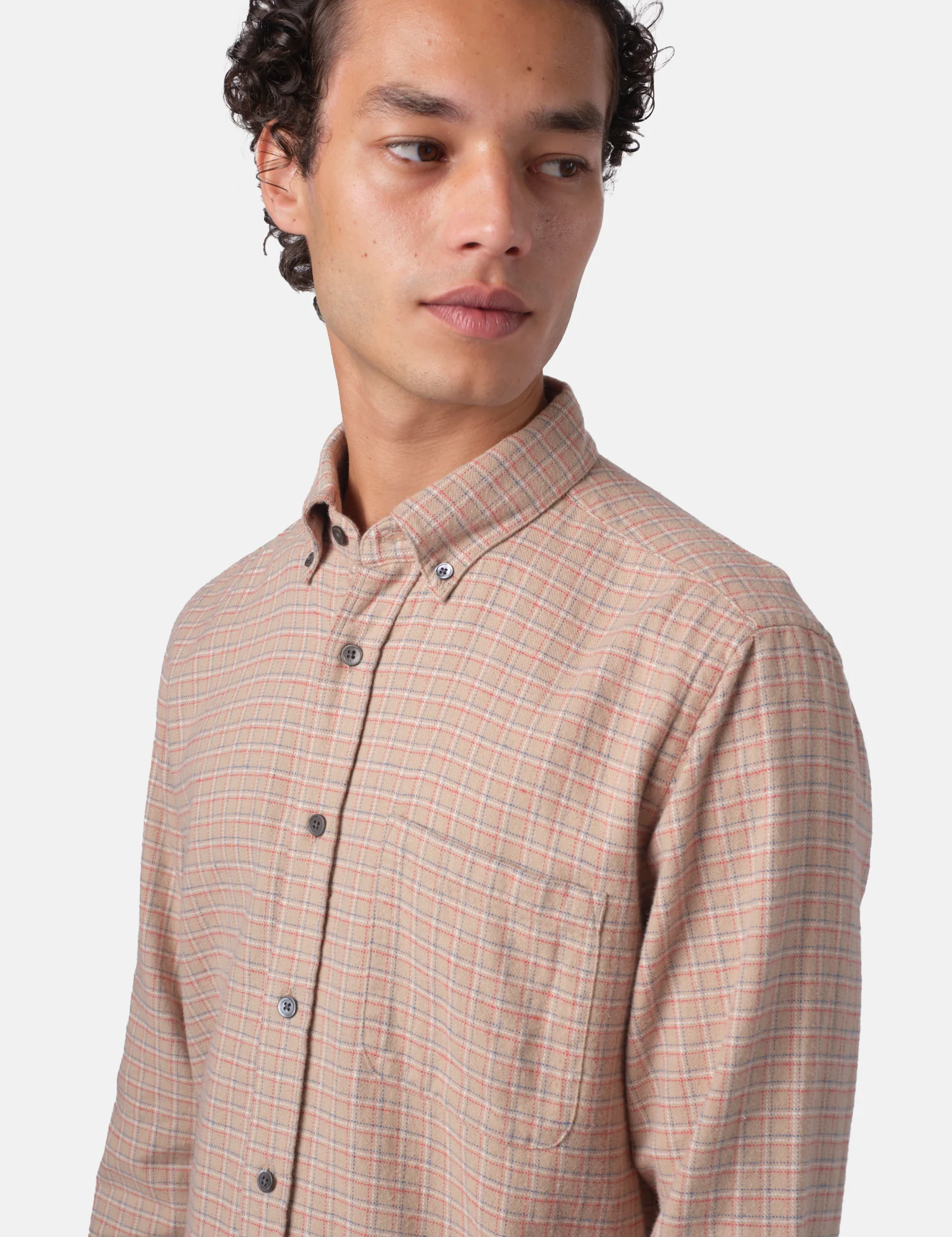 Portuguese Flannel Estudo Shirt - Beige/Blue/Red/Off white - Image 2