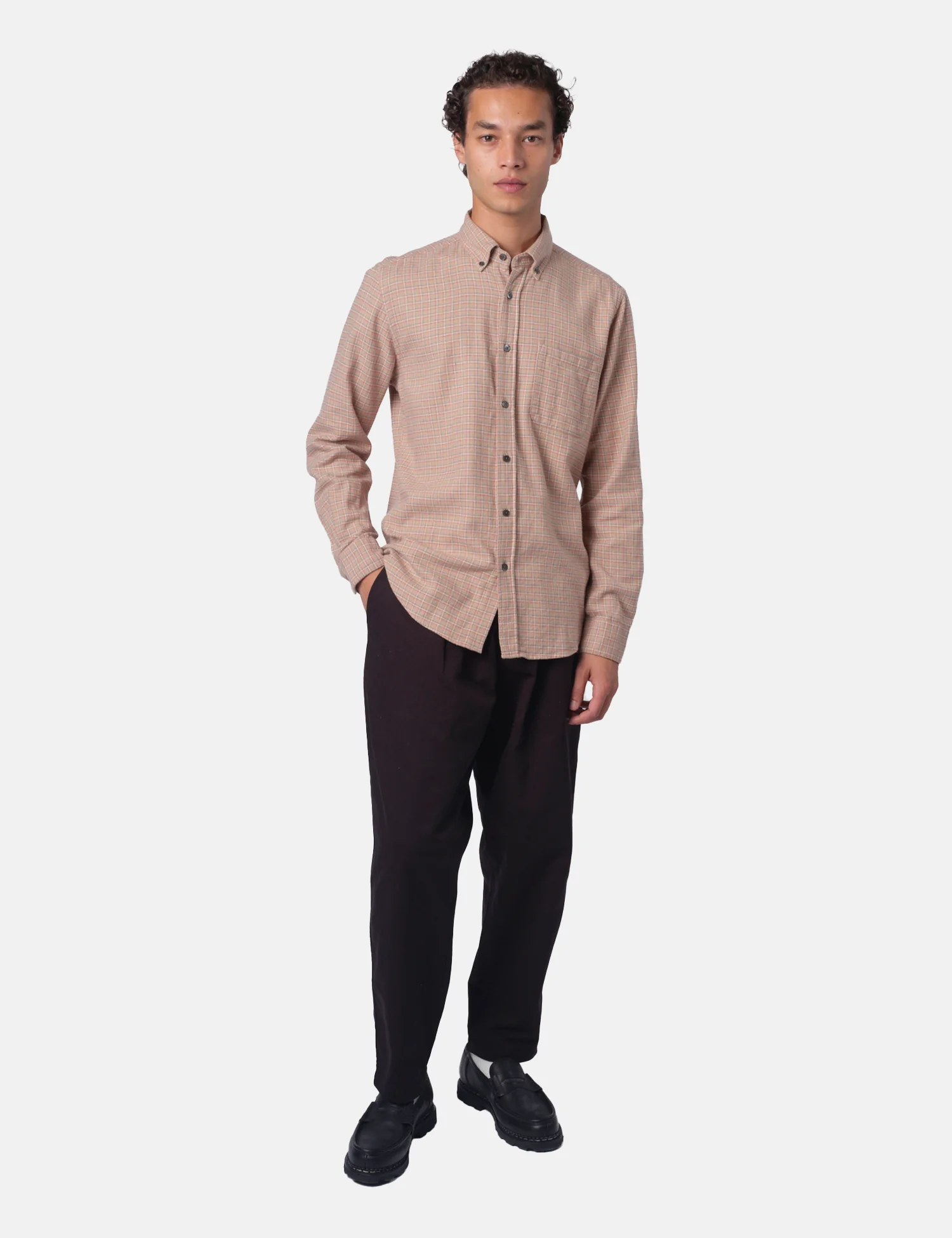 Portuguese Flannel Estudo Shirt - Beige/Blue/Red/Off white - Image 3