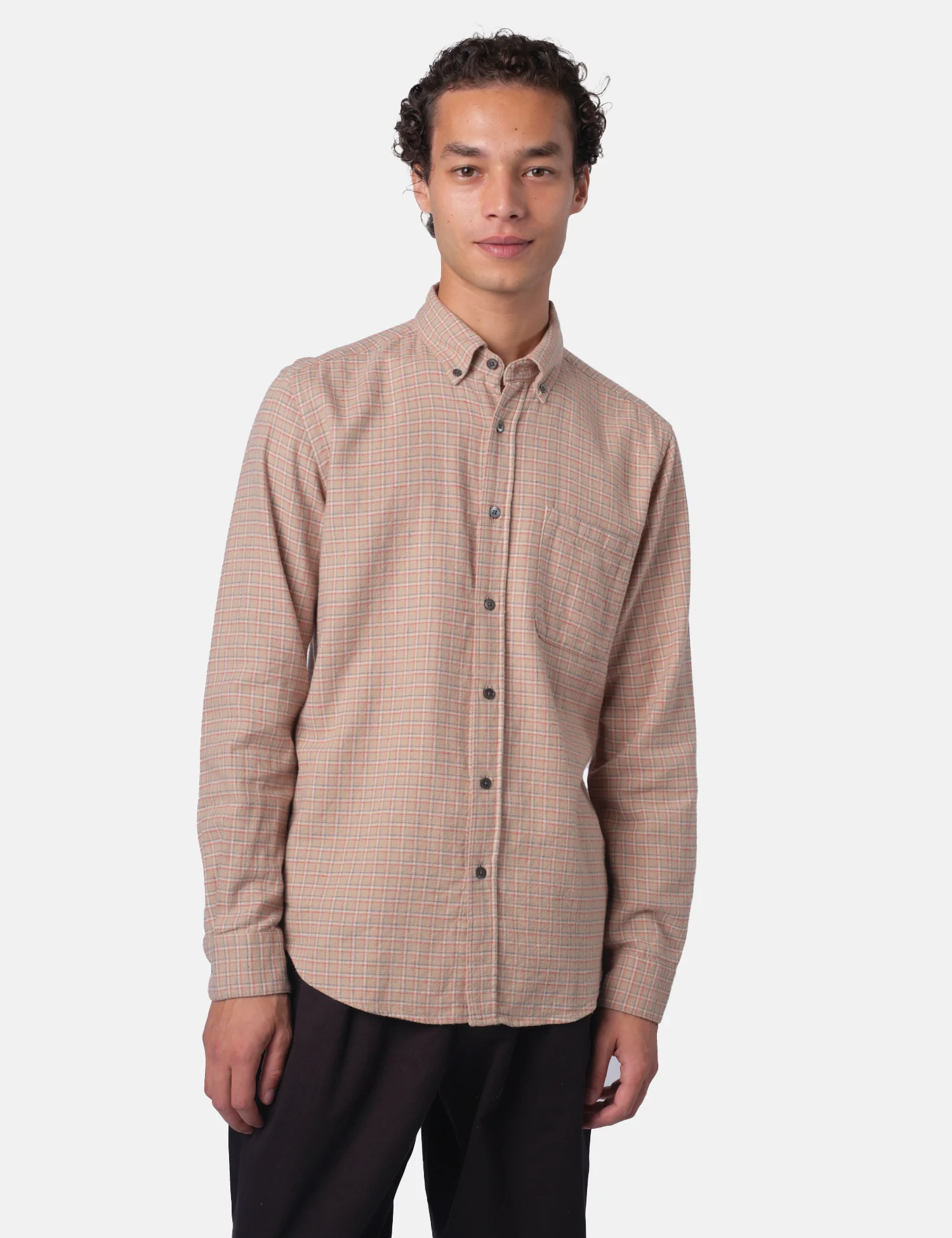 Portuguese Flannel Estudo Shirt - Beige/Blue/Red/Off white - Image 5