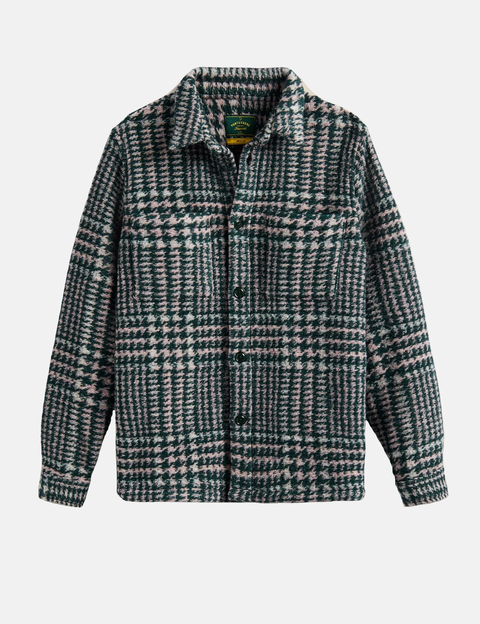 Portuguese Flannel Gales Overshirt - Green/Rose - Image 5