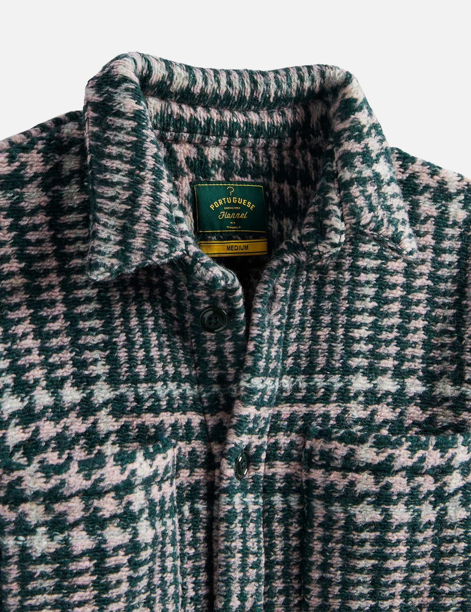 Portuguese Flannel Gales Overshirt - Green/Rose - Image 8