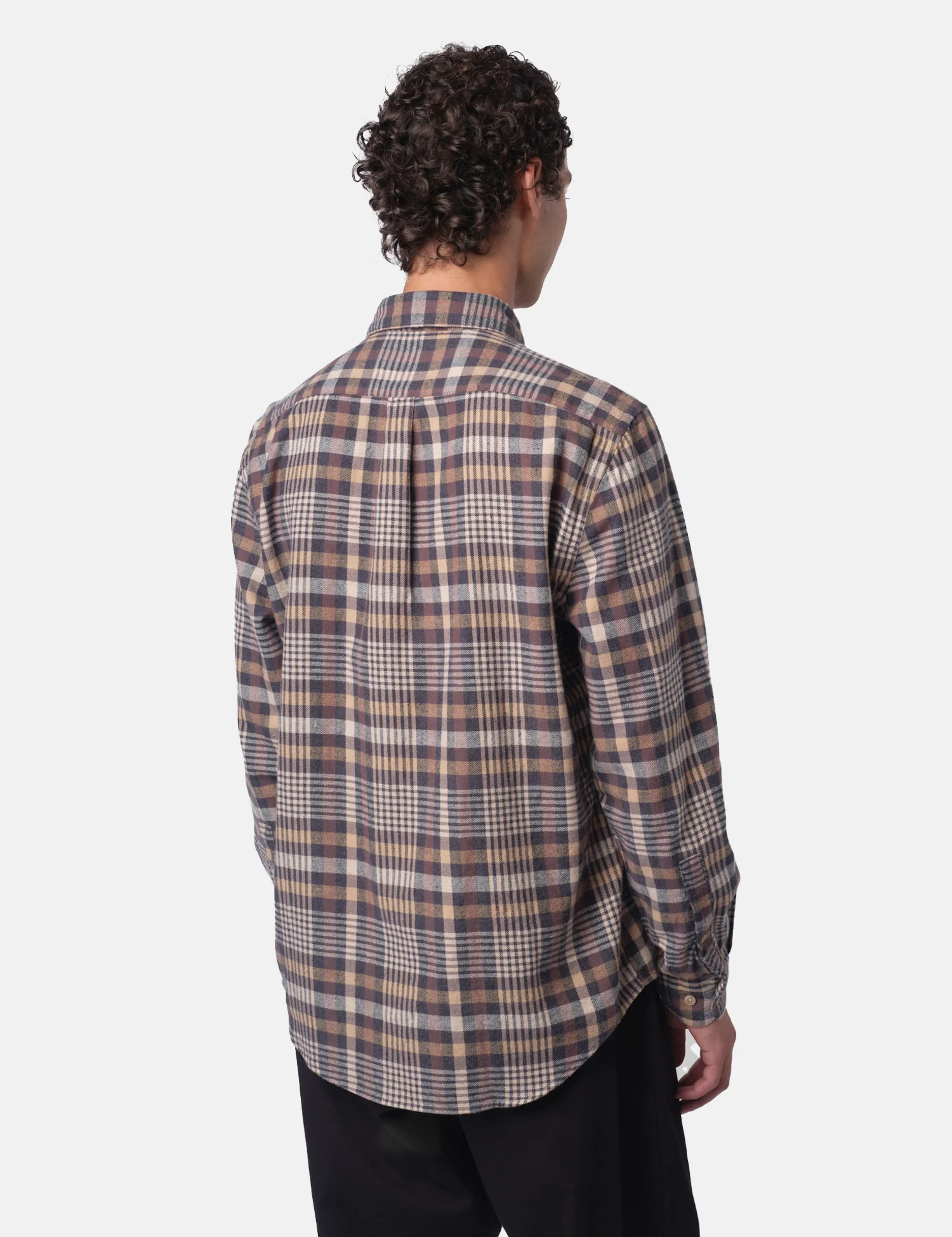 Portuguese Flannel Manta Shirt - Grey/Brown/Yellow/Off white - Image 5