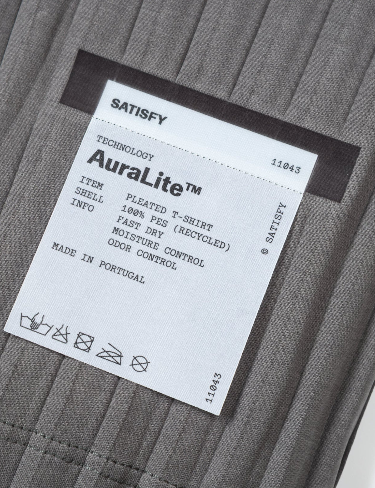 Satisfy AuraLite Pleated T-Shirt - Granite Grey - Image 3