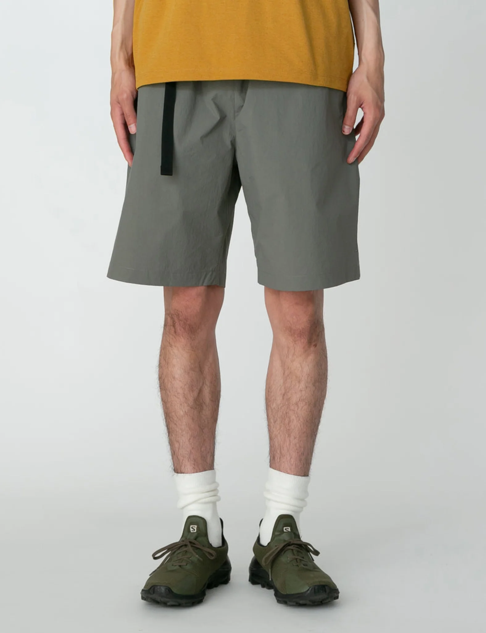 Snow Peak Nylon Tussah 2Way Shorts - Olive Green - Image 2