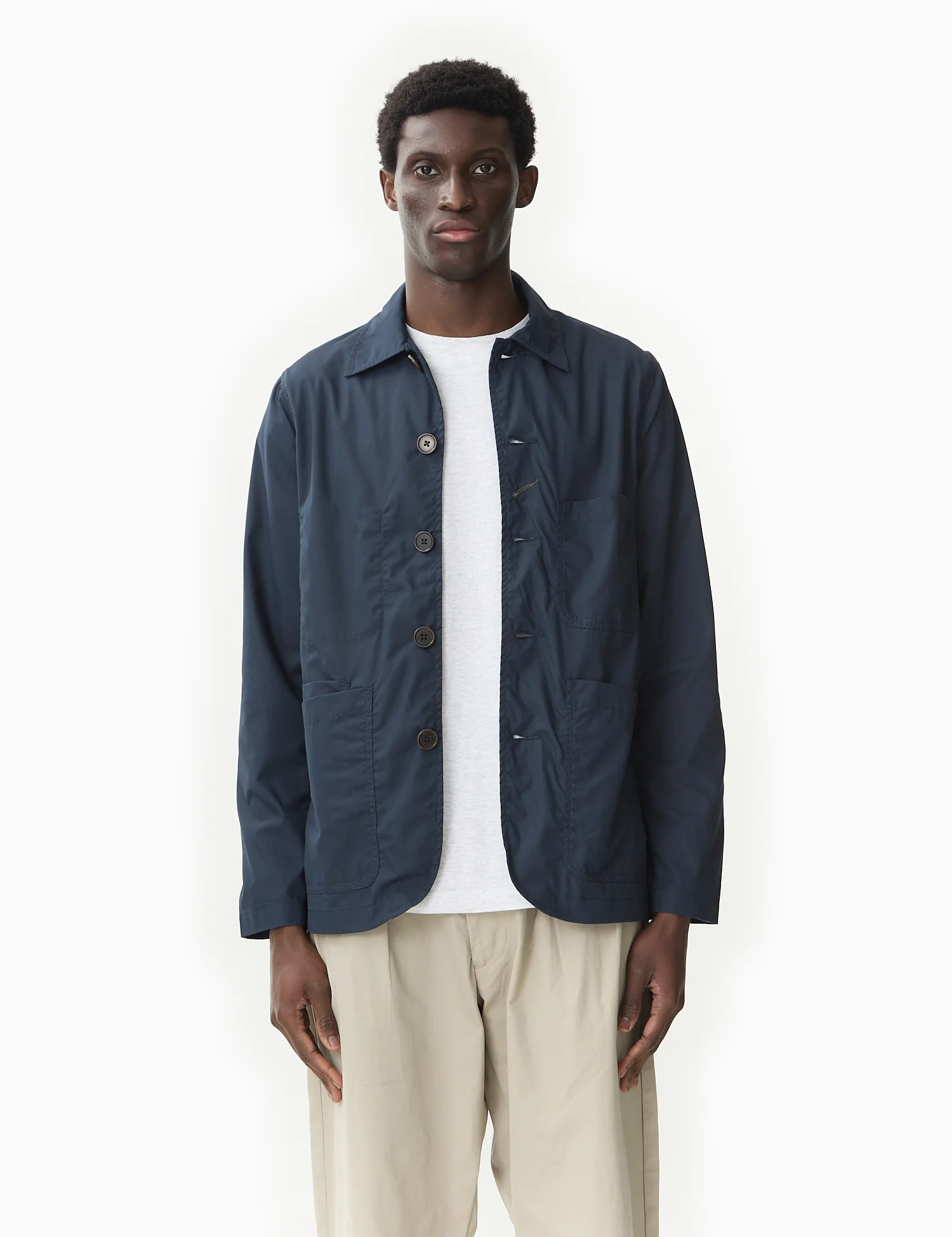Universal Works Bakers C Jacket (Recycled Poly) - Navy Blue - Image 4