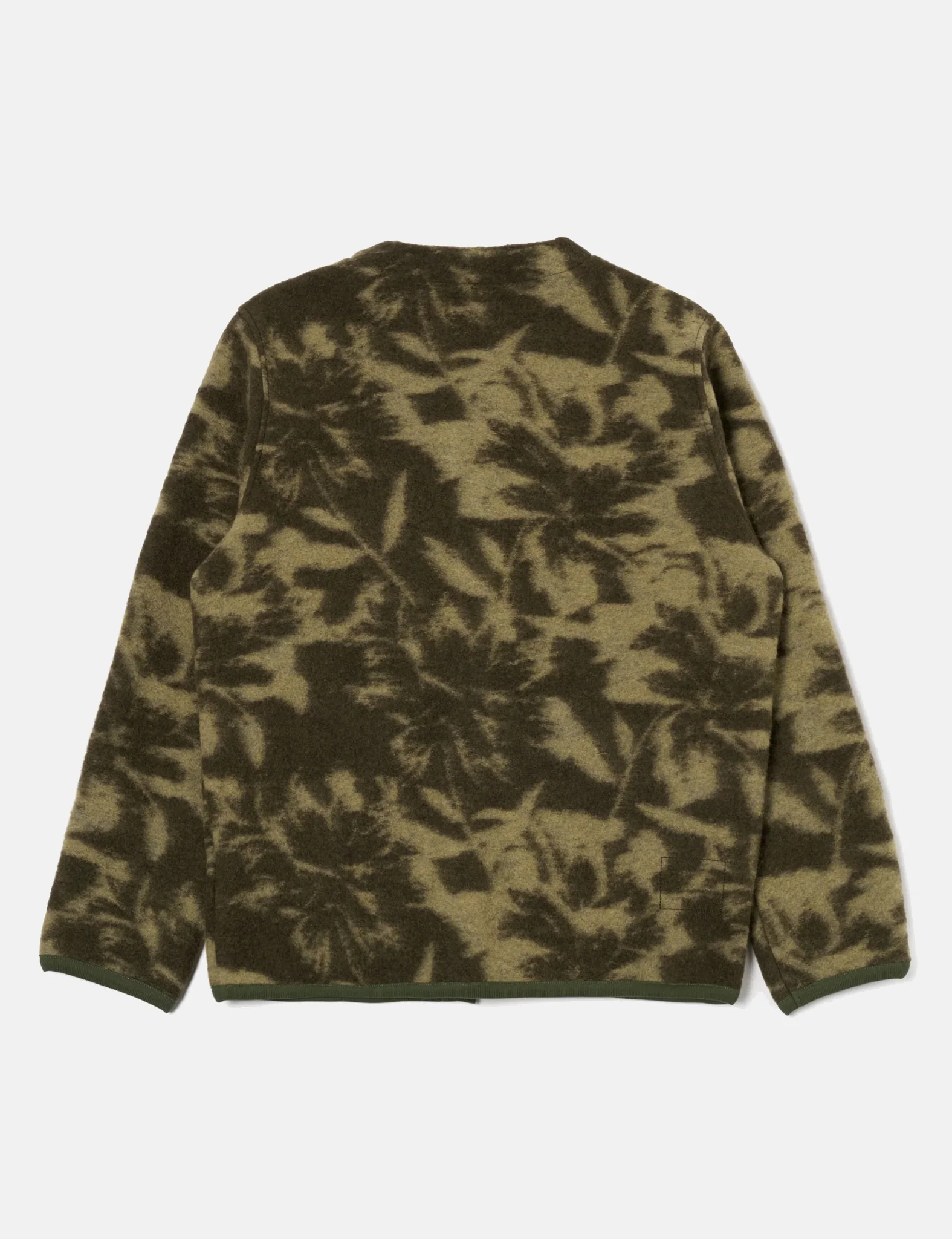 Universal Works Cardigan (Studio Fleece) - Green/Pale Green - Image 7